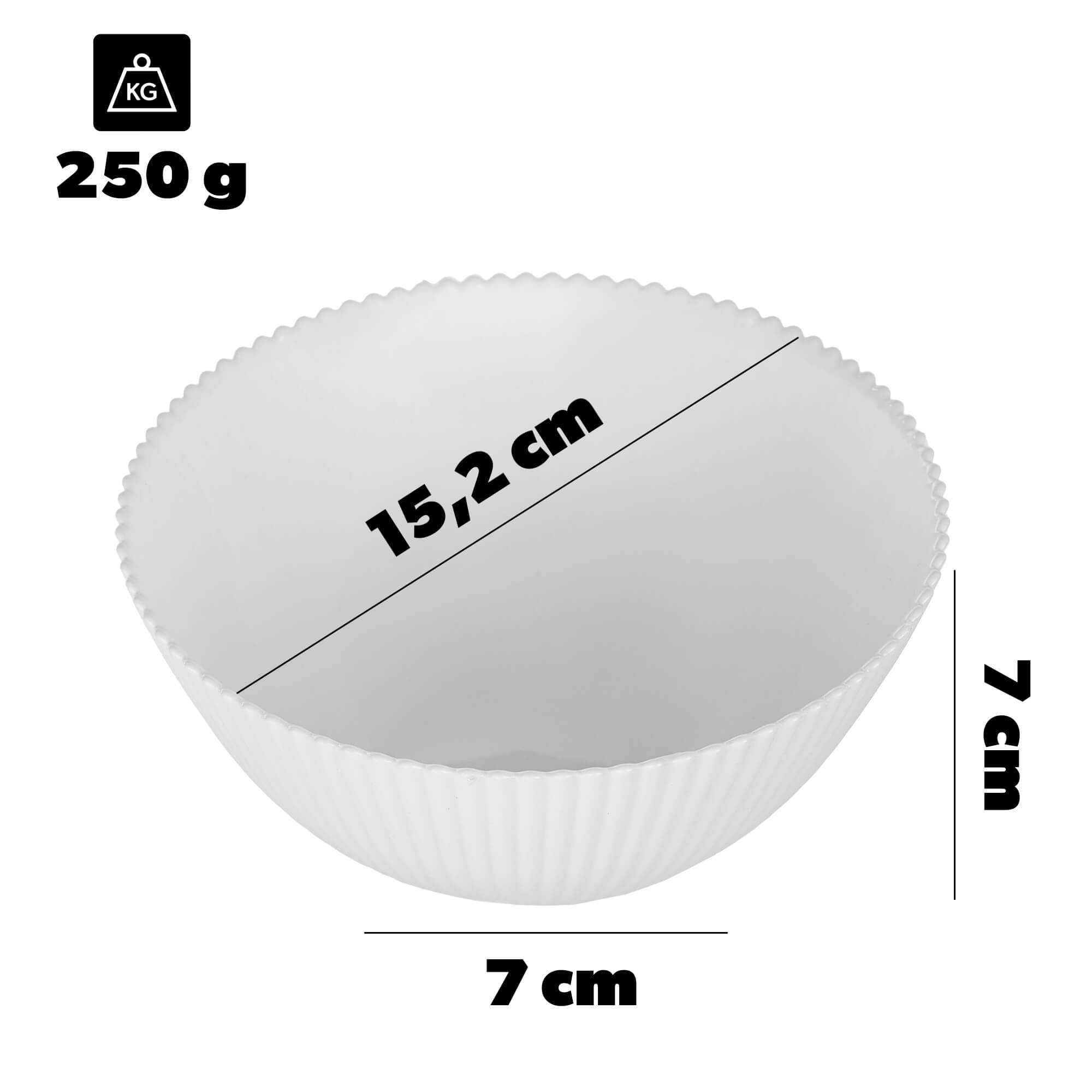 Zestaw obiadowy Regno salaterka 15 cm + talerz deserowy + talerz płytki biały 1 kpl.