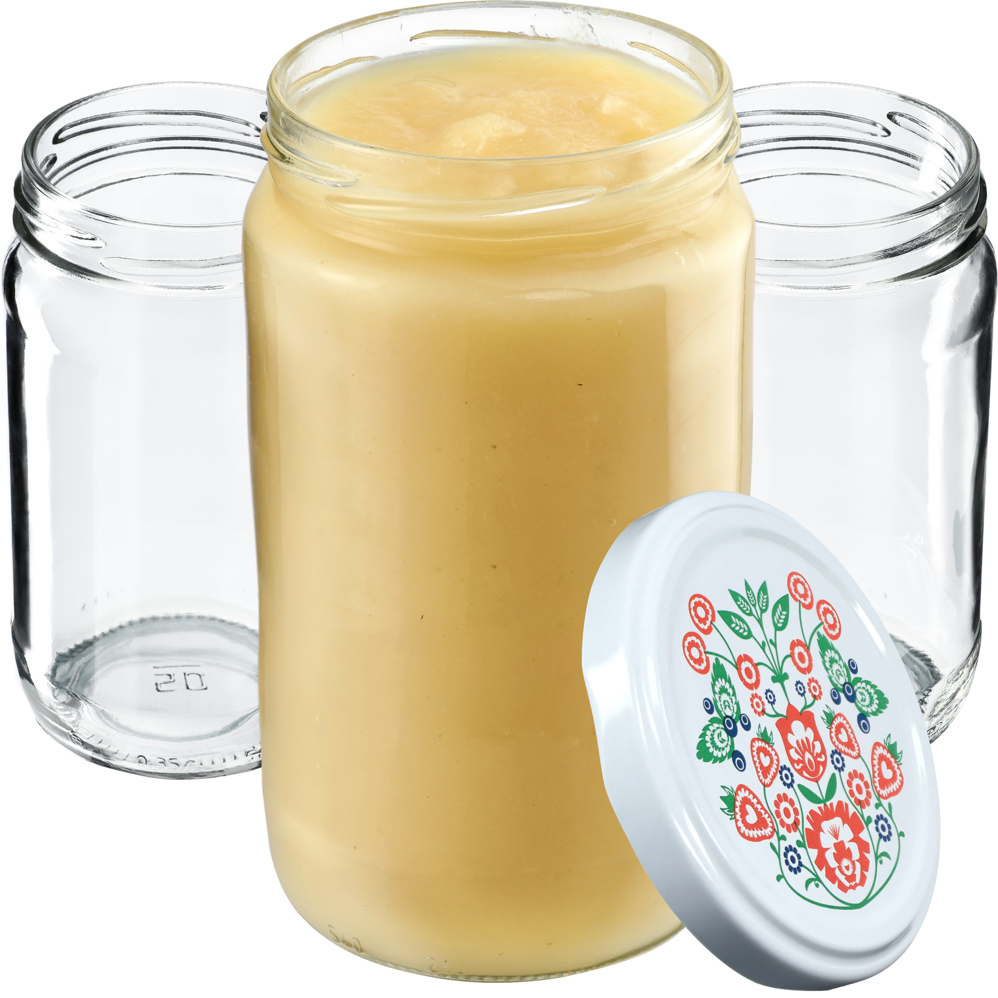 Słoiki na przetwory Gera 350ml fi 66 mm 10szt + wieczka "Folklor"
