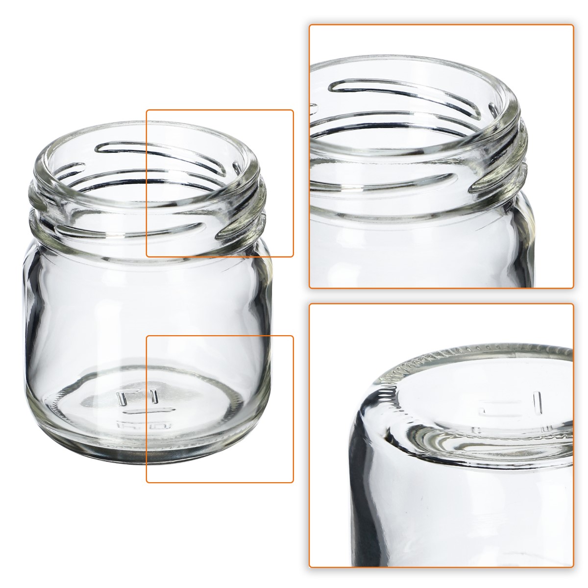Słoiki na przetwory Halli 40ml 50szt 43 mm + wieczka złote