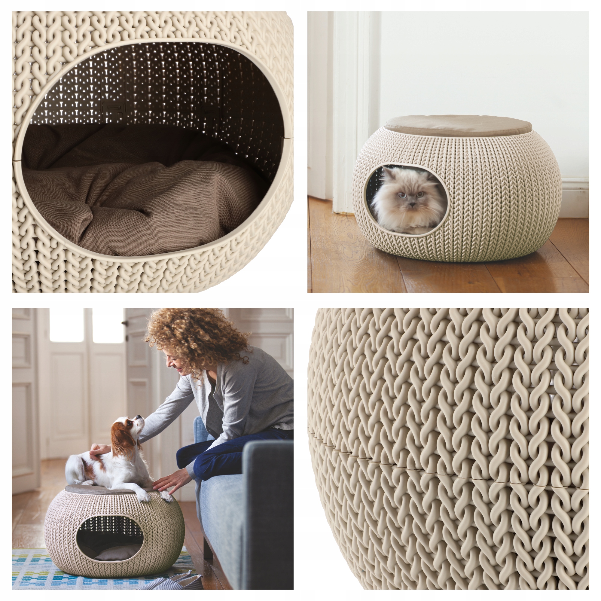 Legowisko dla zwierząt Curver Pet Life 33 x 55 cm, kremowe