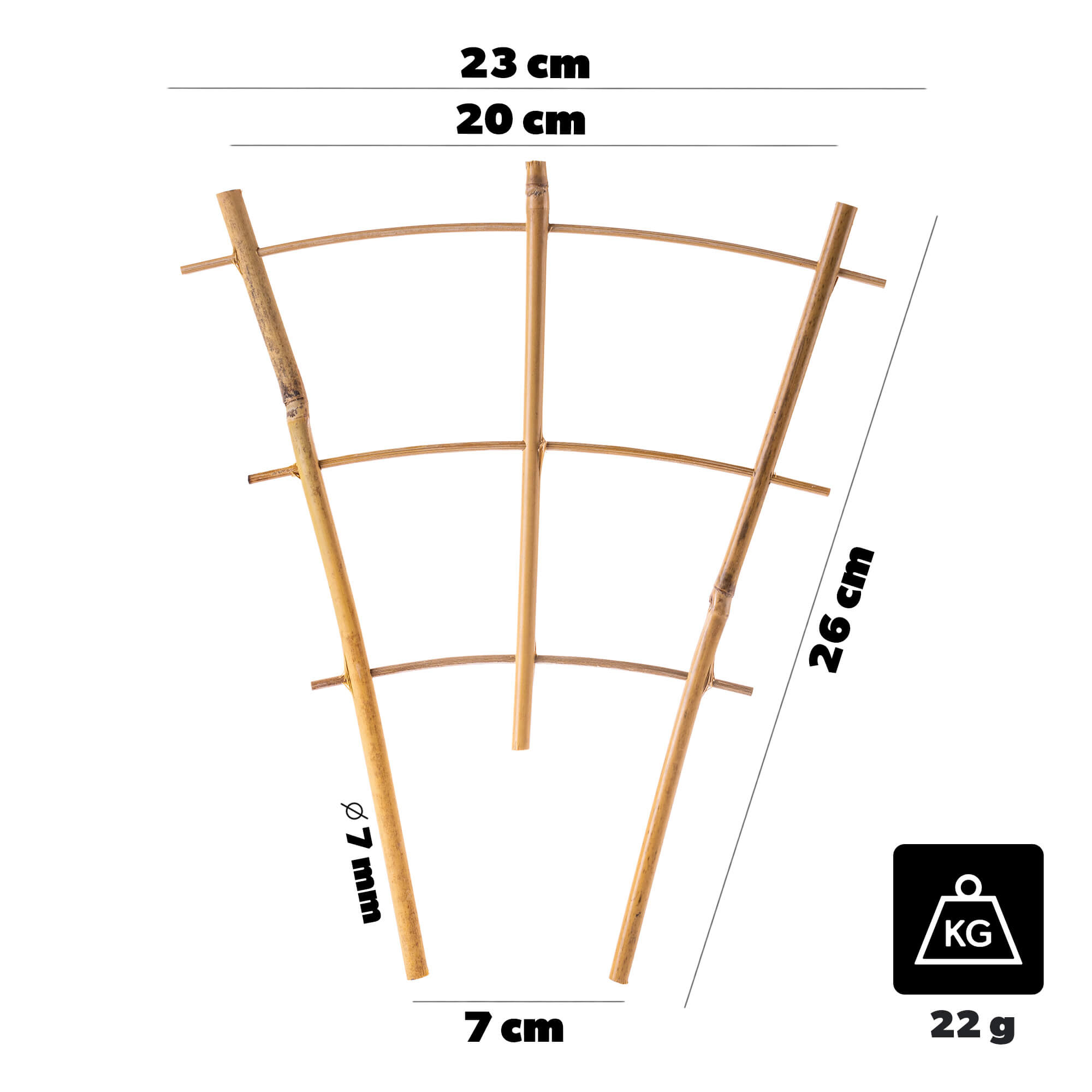 Drabinka bambusowa do roślin Taio 26 cm 5 szt.