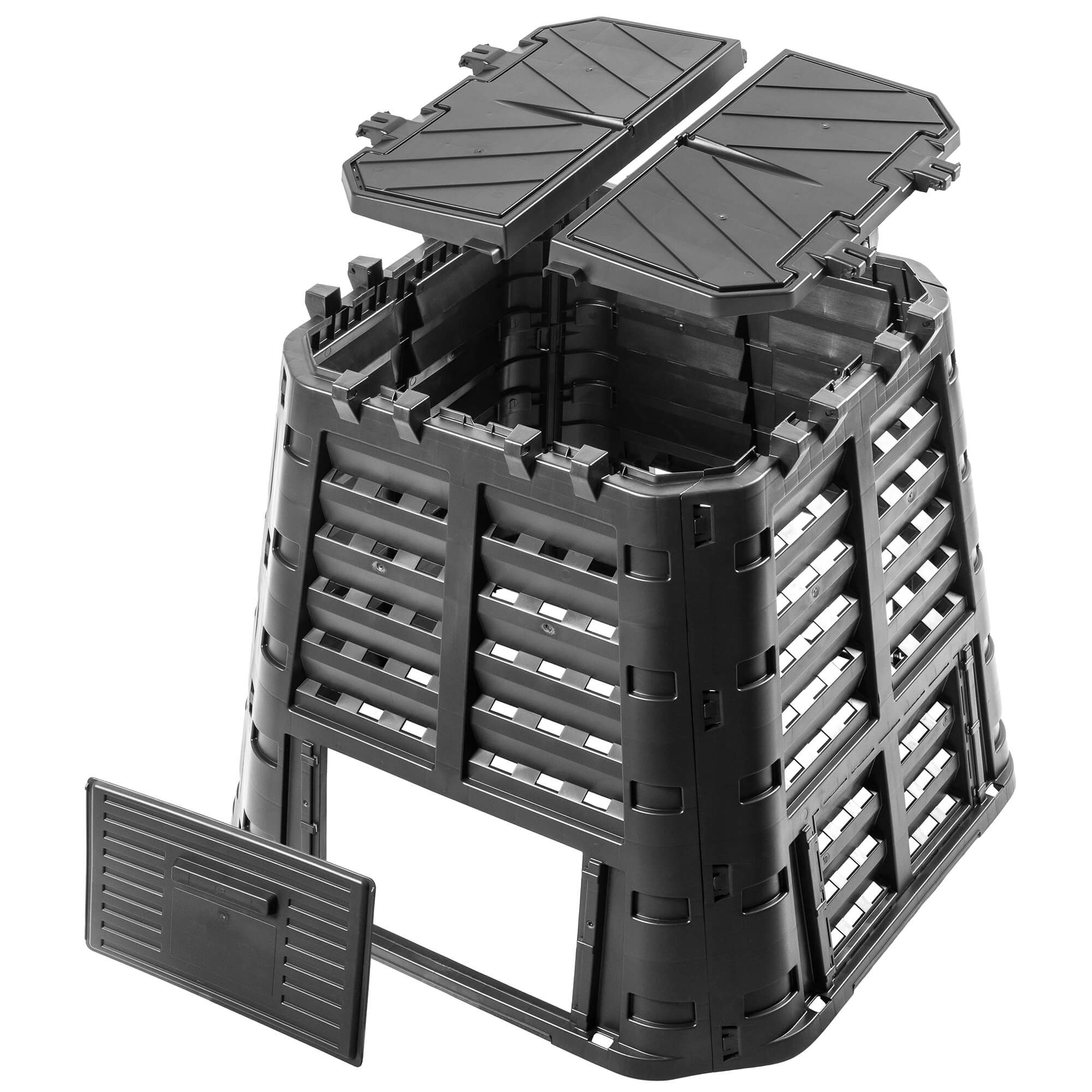 Kompostownik ogrodowy Boko 480L, czarny