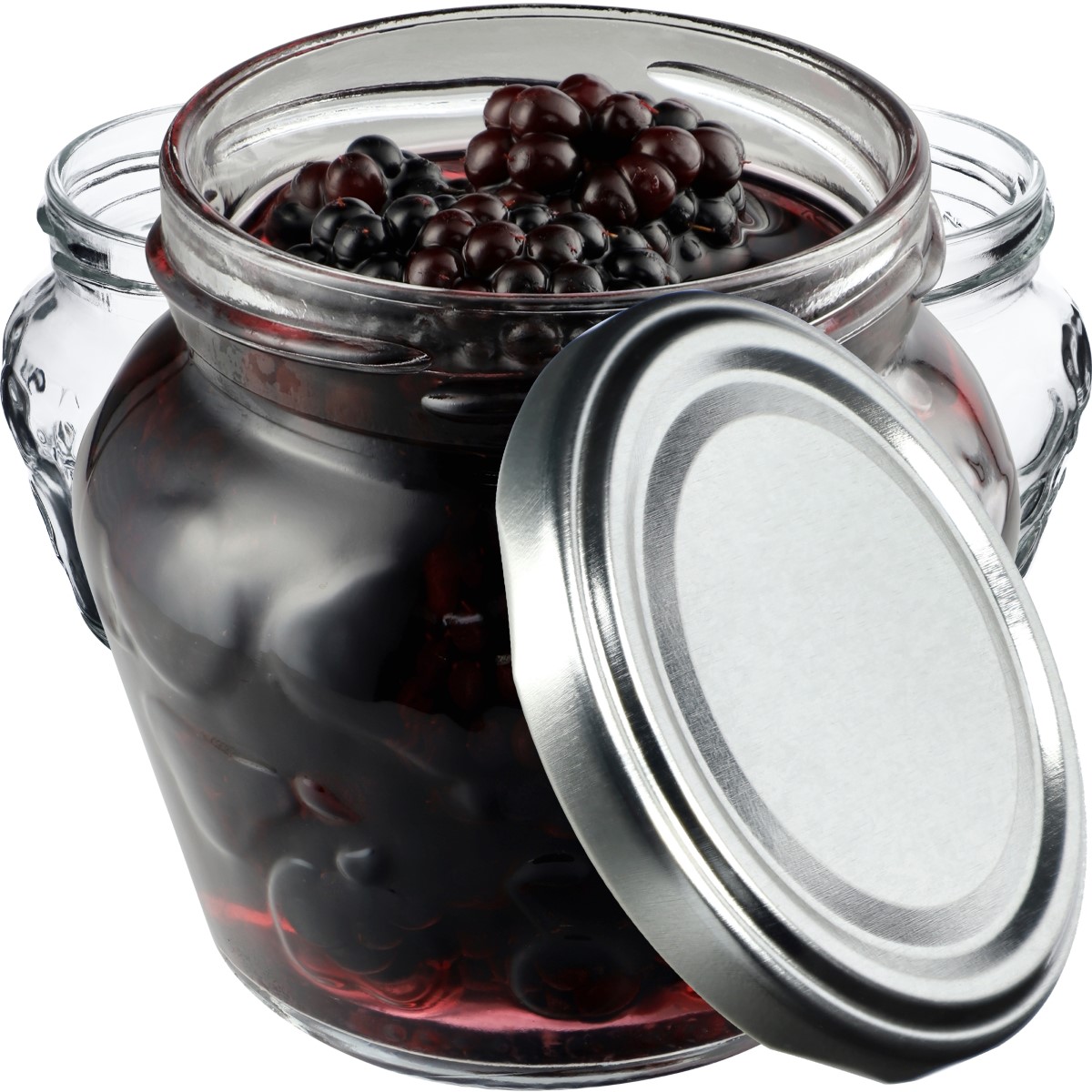 Słoiki Kemi 200ml 100szt fi 66 mm + wieczka srebrne