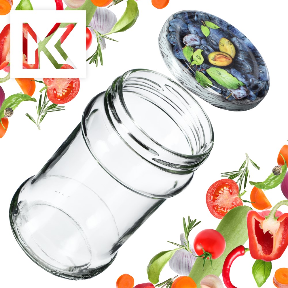 Słoiki na przetwory Seno 315ml 10szt fi 66 mm + wieczka "Śliwki"