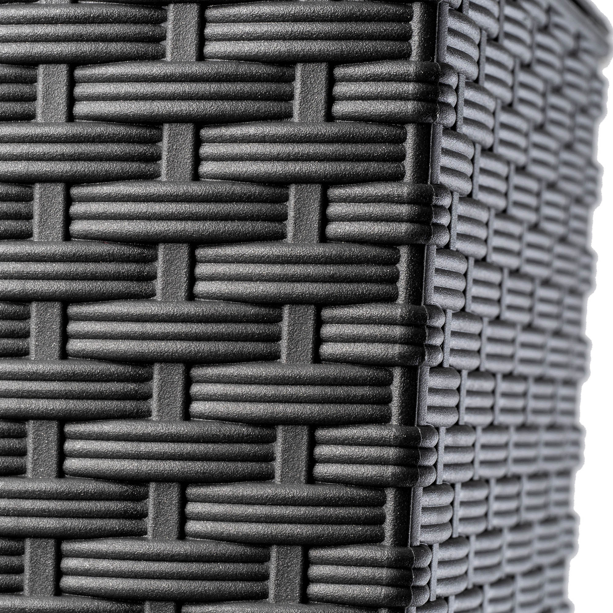 Donica z wkładem rattan Pesaro 25 cm, grafit