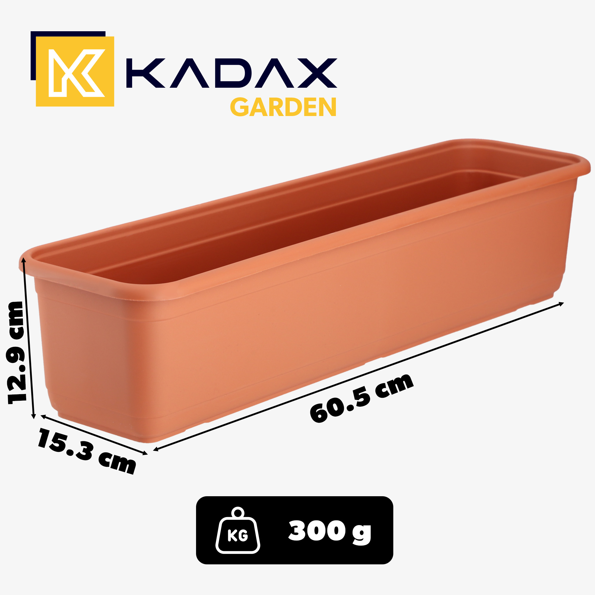 Skrzynka balkonowa Evron 60 cm, terrakota