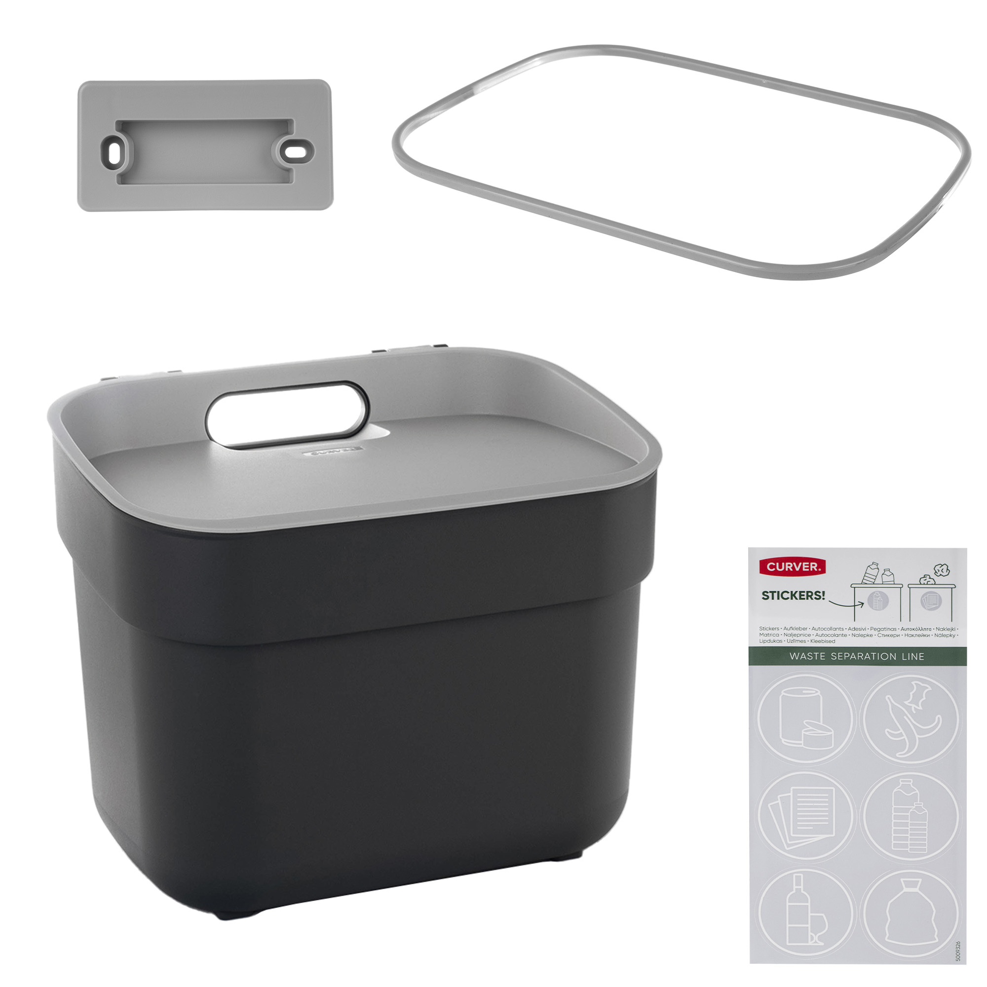 Kosz do segregacji śmieci Curver Ready to Collect 5L szary