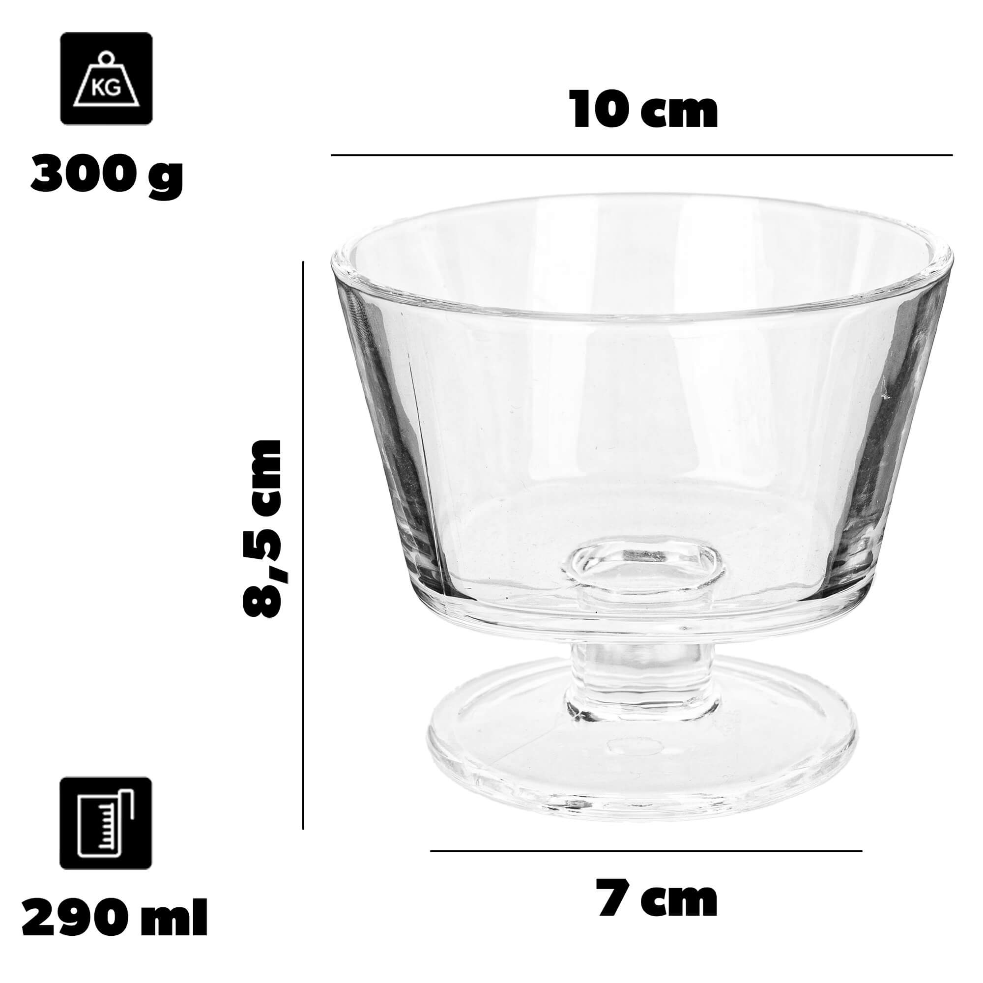 Pucharek do lodów Torza 290ml na nóżce wzór gładki 1 szt.