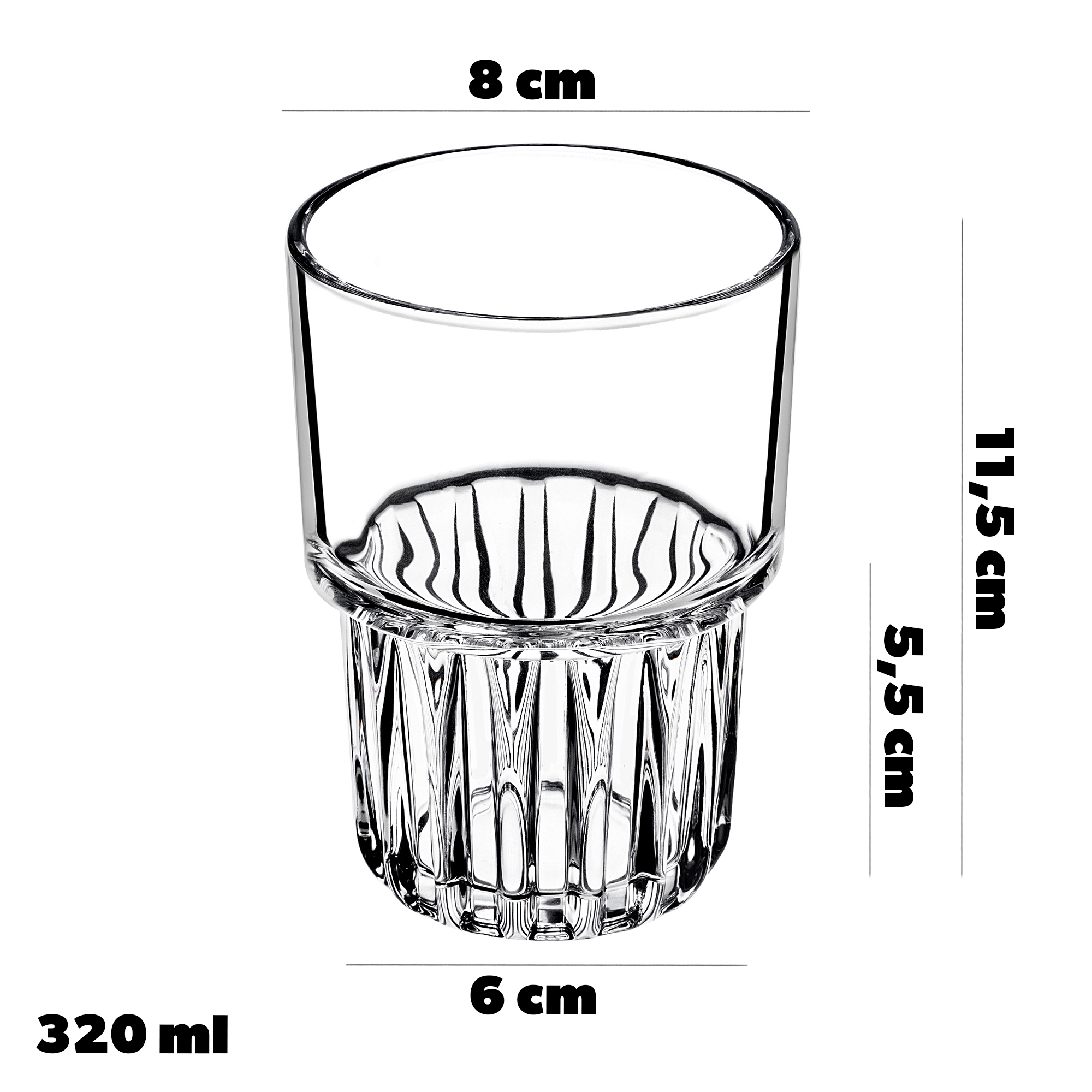 Szklanka do napojów Tullo 320ml 1szt