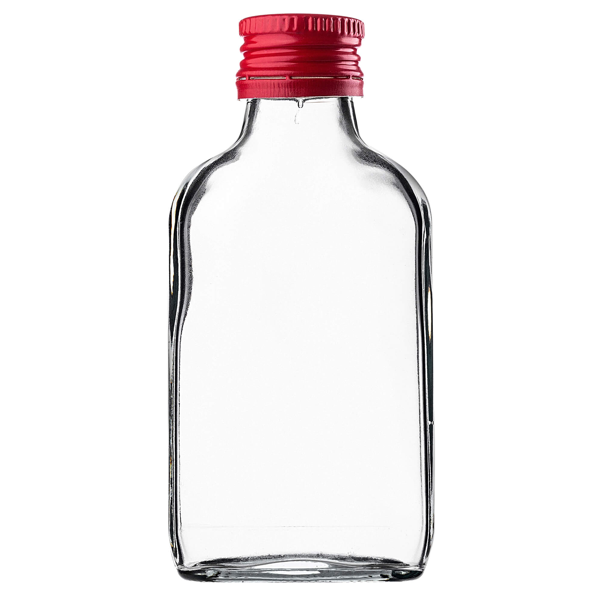 Butelka piersiówka Viane 100ml z czerwoną zakrętką 100 szt.