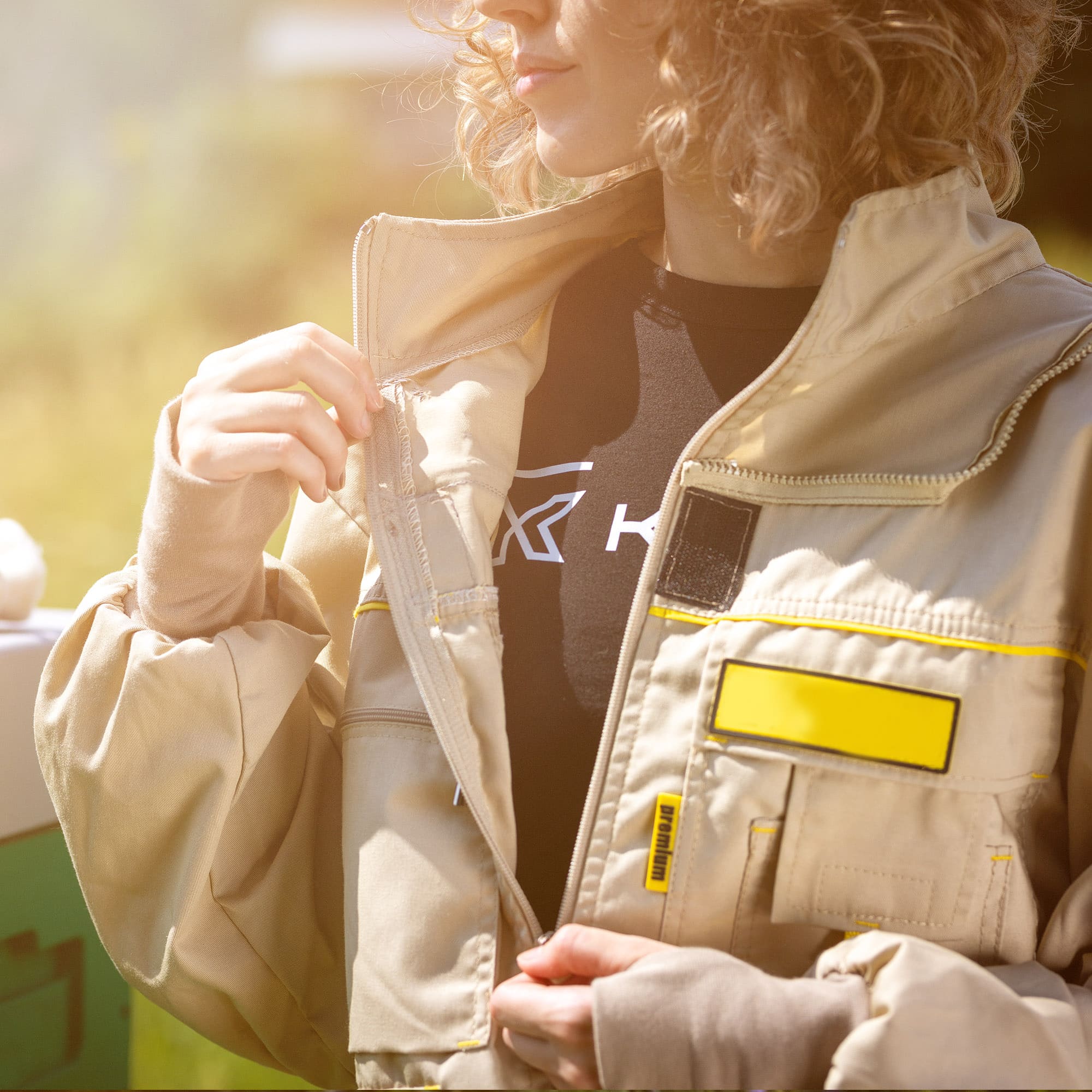 Bluza pszczelarska rozpinana z kapeluszem Lucon rozmiar S