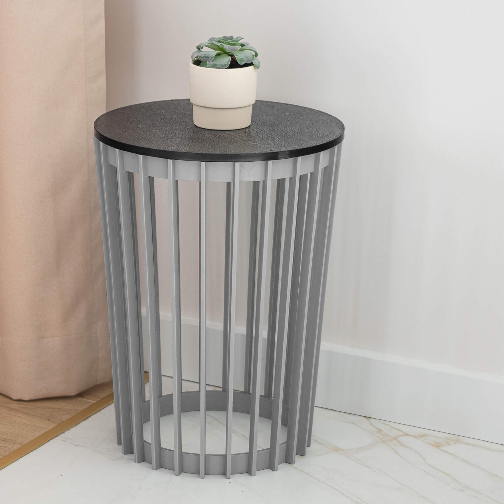 Kwietnik dwustronny Aytre 40 cm platynowy + blat czarny