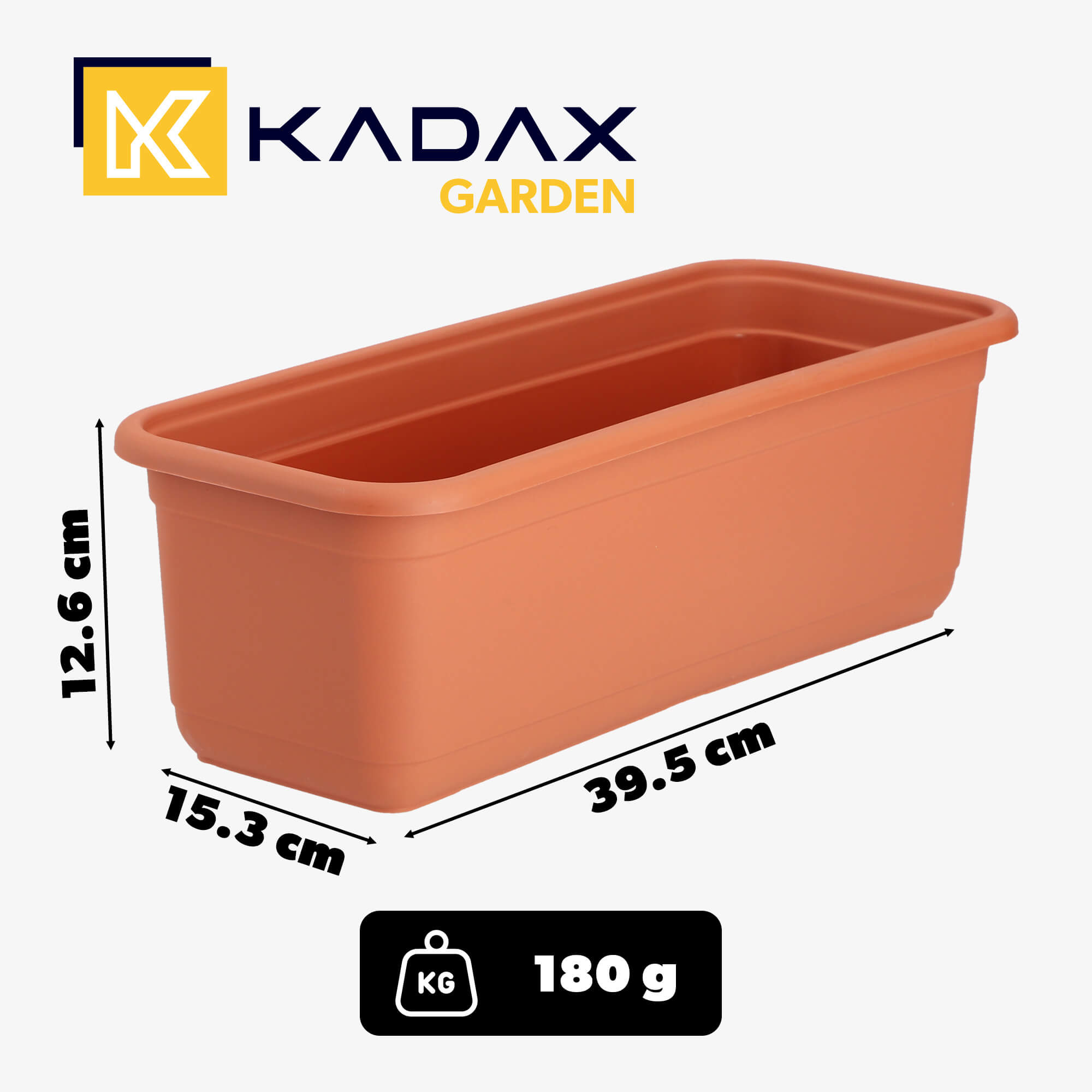 Skrzynka balkonowa Evron 40 cm, terrakota