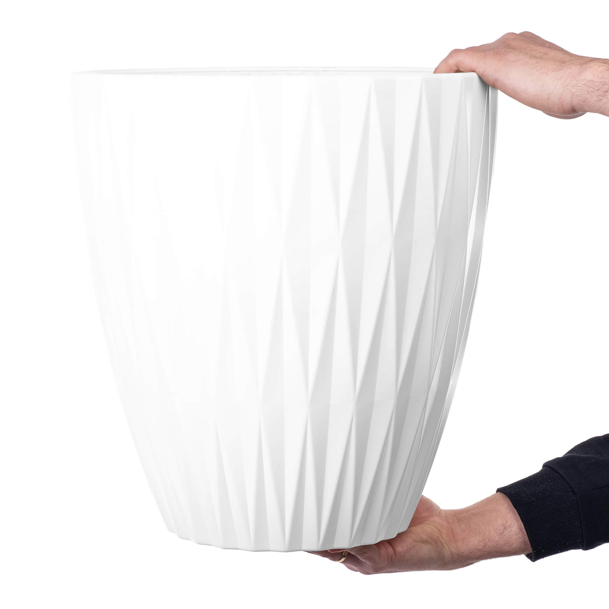 Doniczka Caro 40 cm, biała, 1 szt.