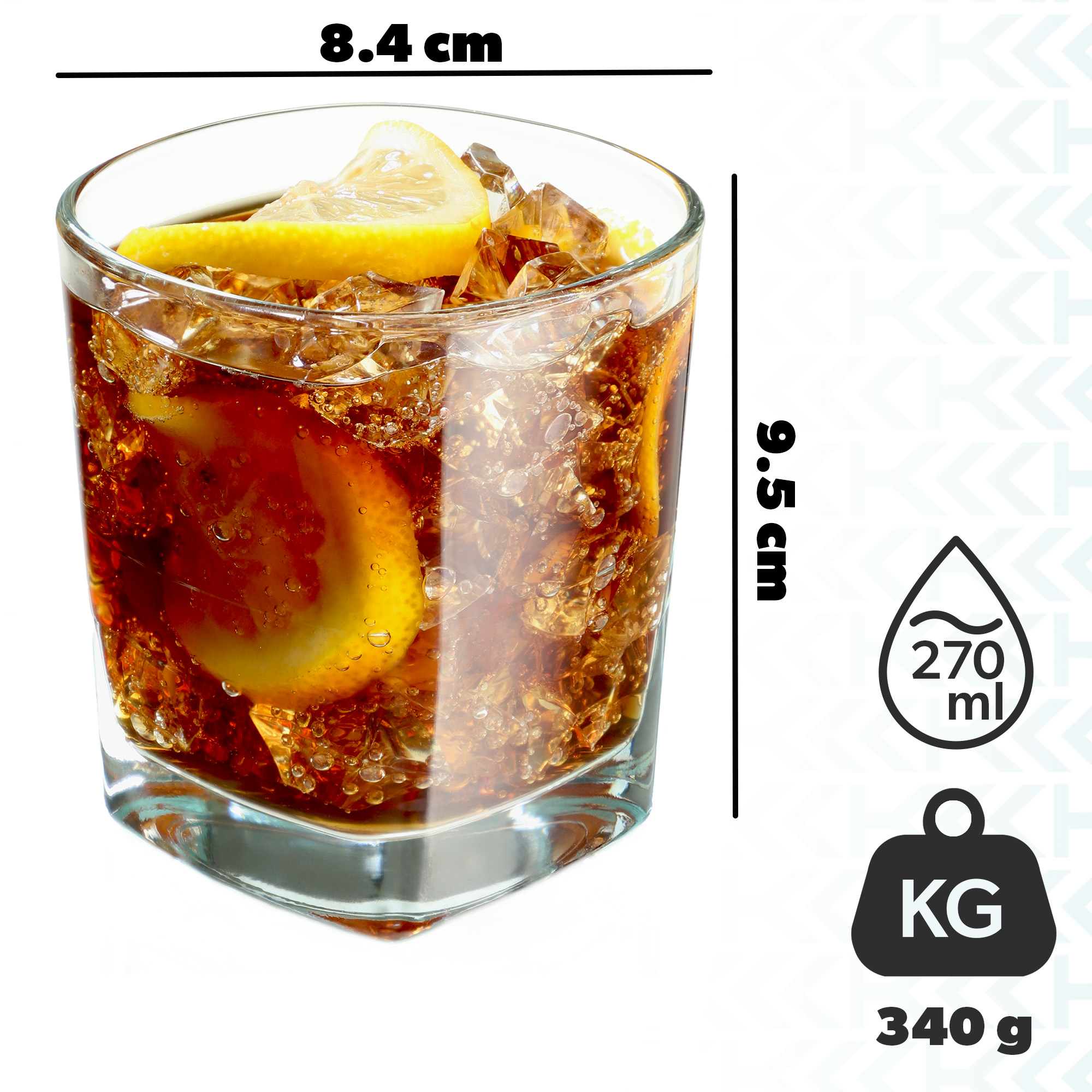 Szklanka do whisky i drinków Diez 270 ml, 4 szt.