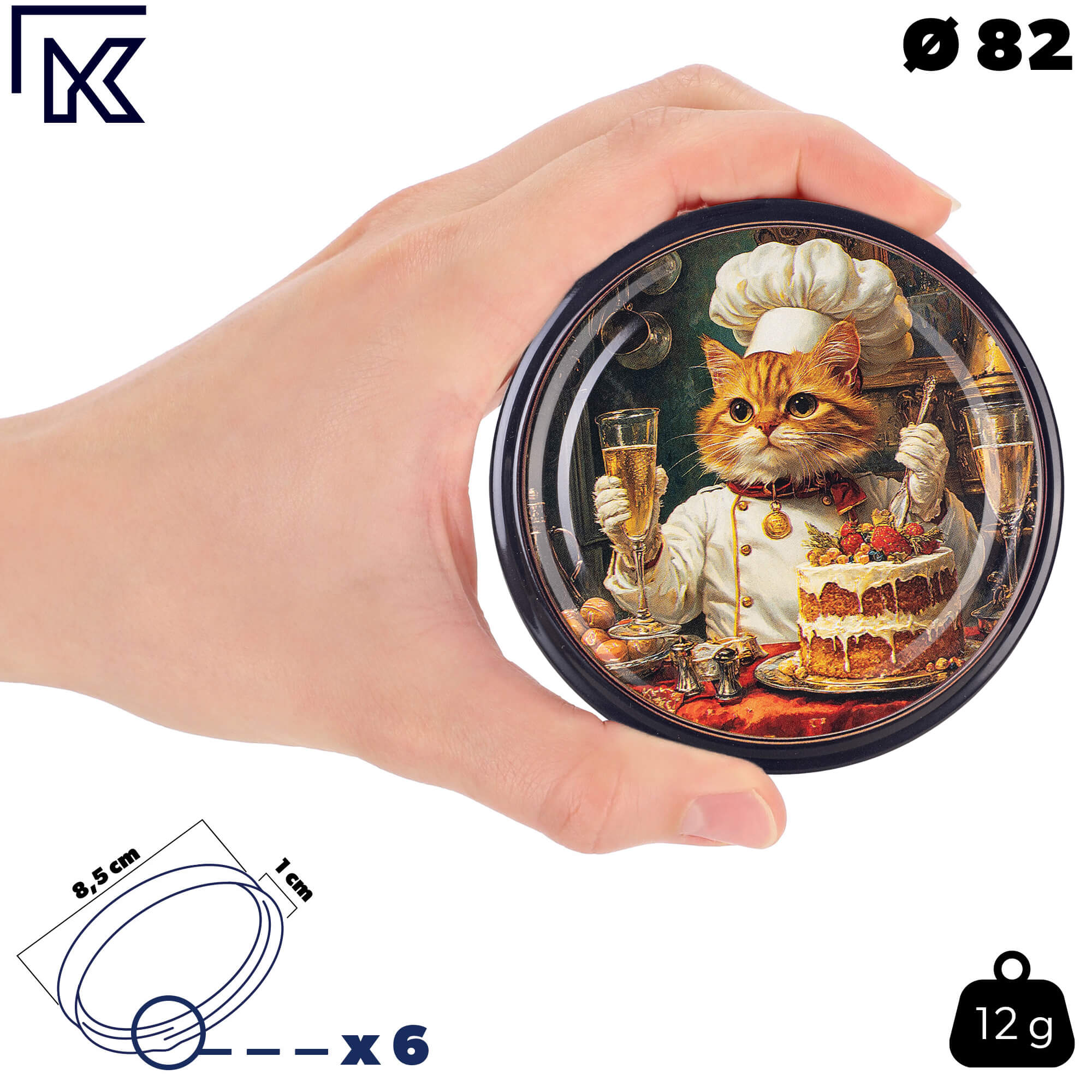 Słoiki na przetwory Sonka 330ml 50szt fi 82 mm + wieczka "Koty"