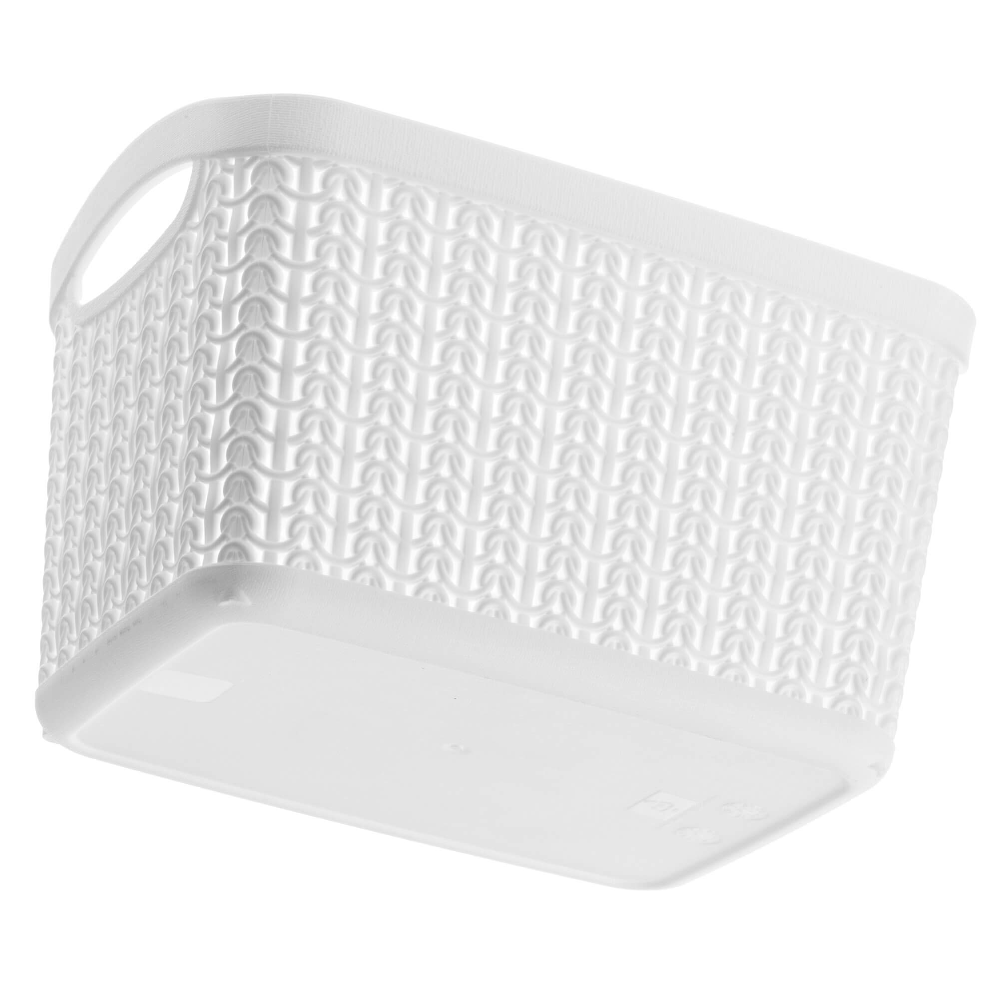 Koszyk plastikowy prostokątny Fonti 3.3L, biały