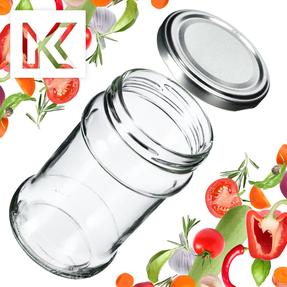 Słoiki na przetwory Seno 315ml 50szt fi 66 mm + wieczka srebrne