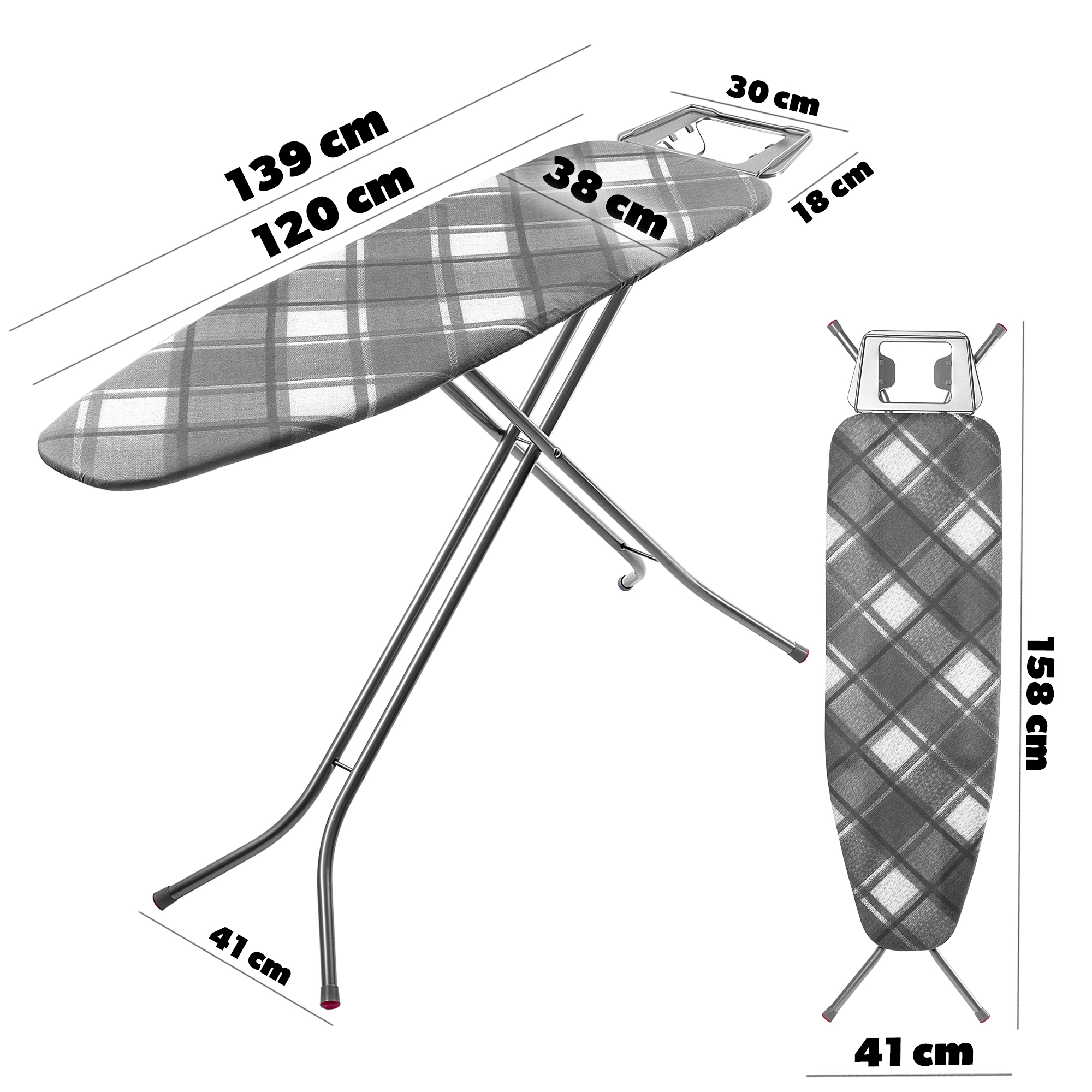 Deska do prasowania Fraga 120 x 38 cm, krata
