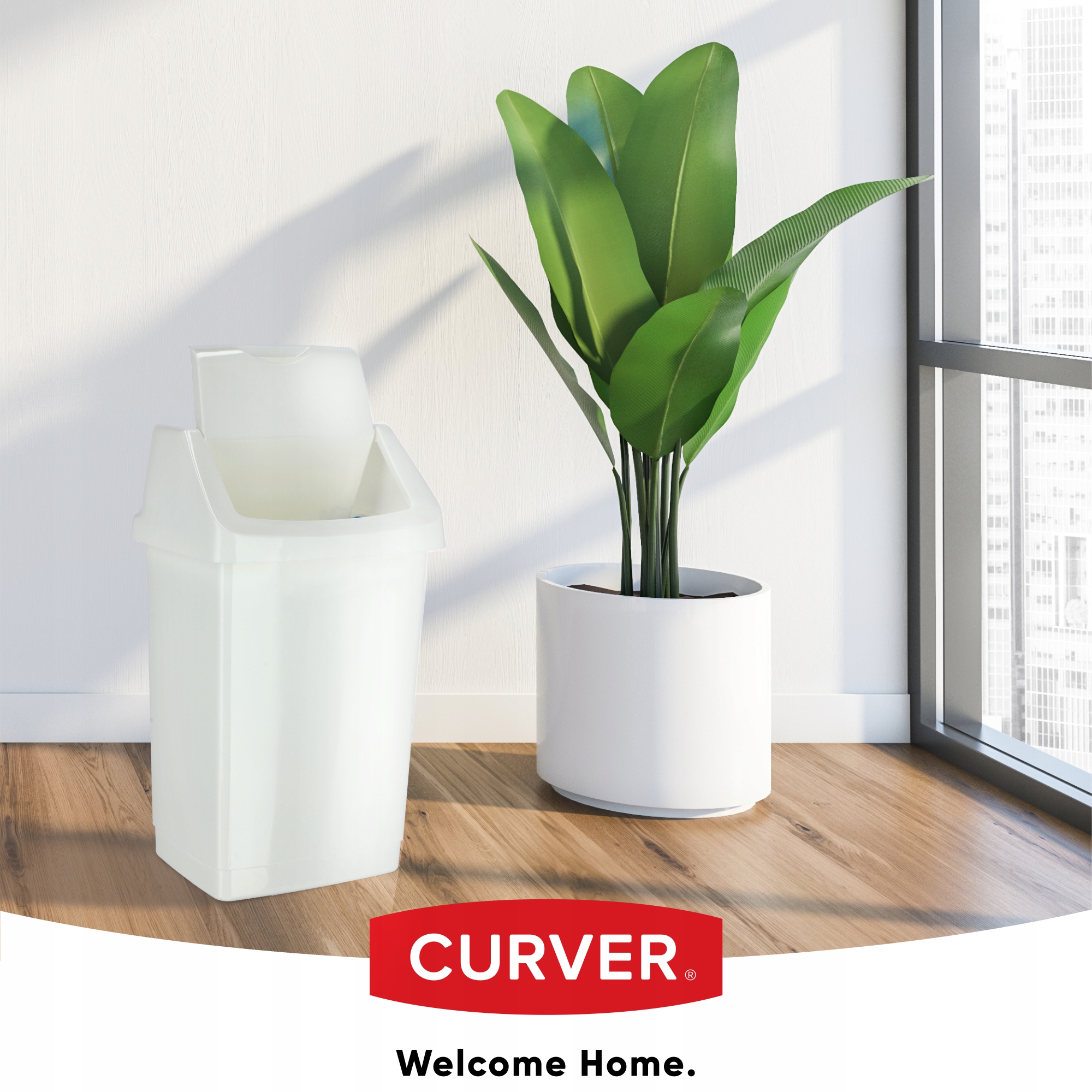 Kosz na śmieci Curver Click-IT 25L, biały