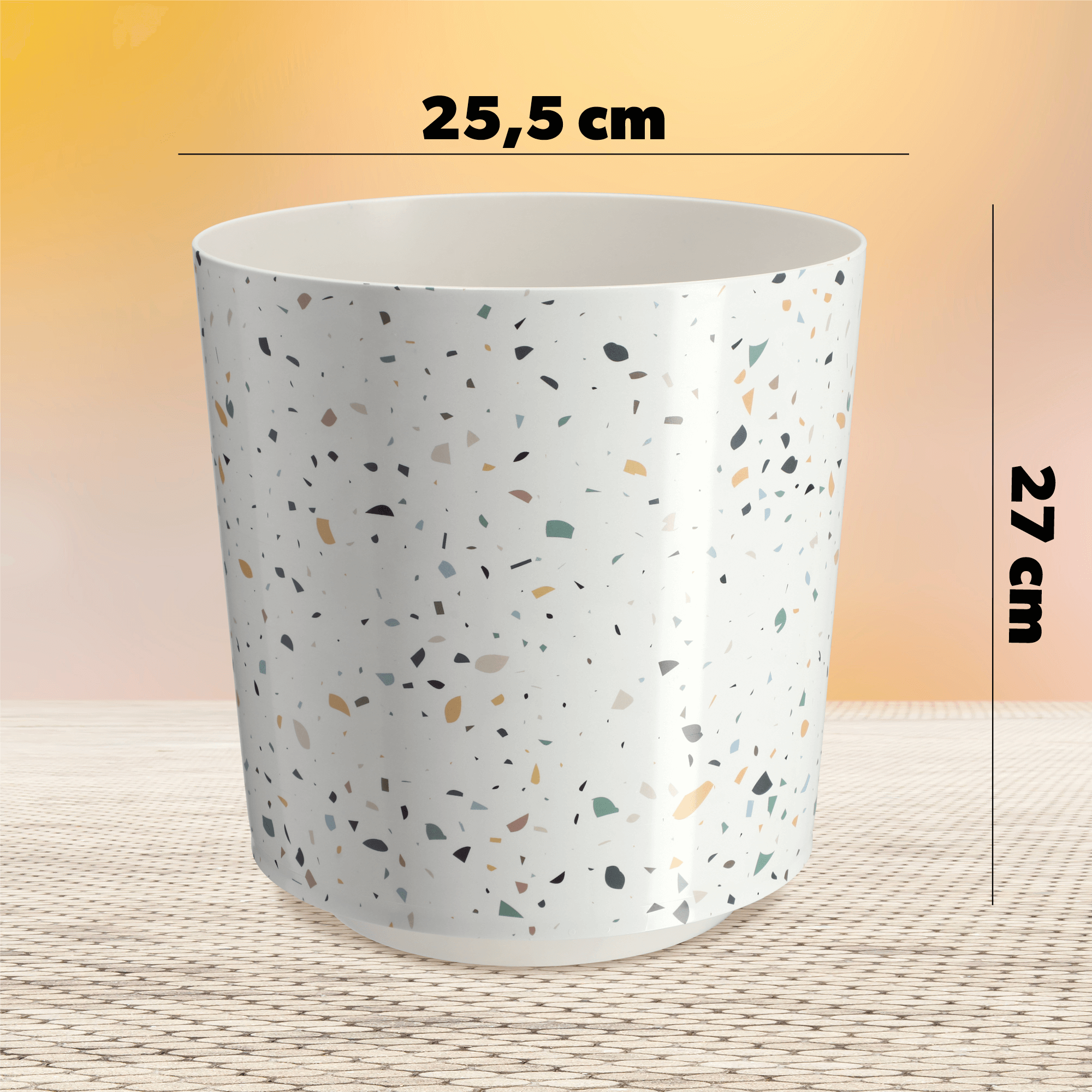 Osłonka na doniczkę Belvi 25 cm, wielokolorowa
