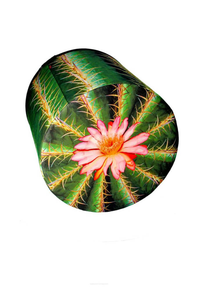 Pufa dekoracyjna Fasano 40 x 41 cm, kaktus