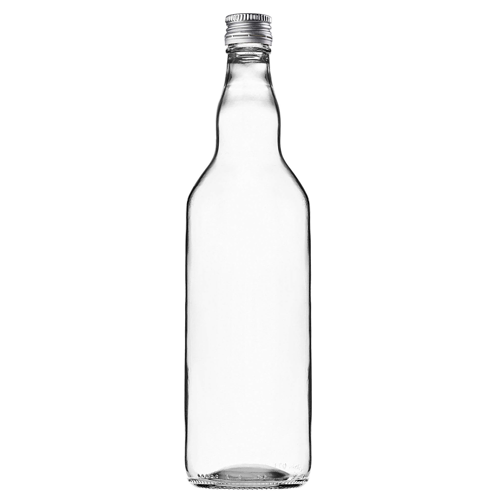 Szklana butelka Monopol 700ml z srebrną zakrętką 10 szt.