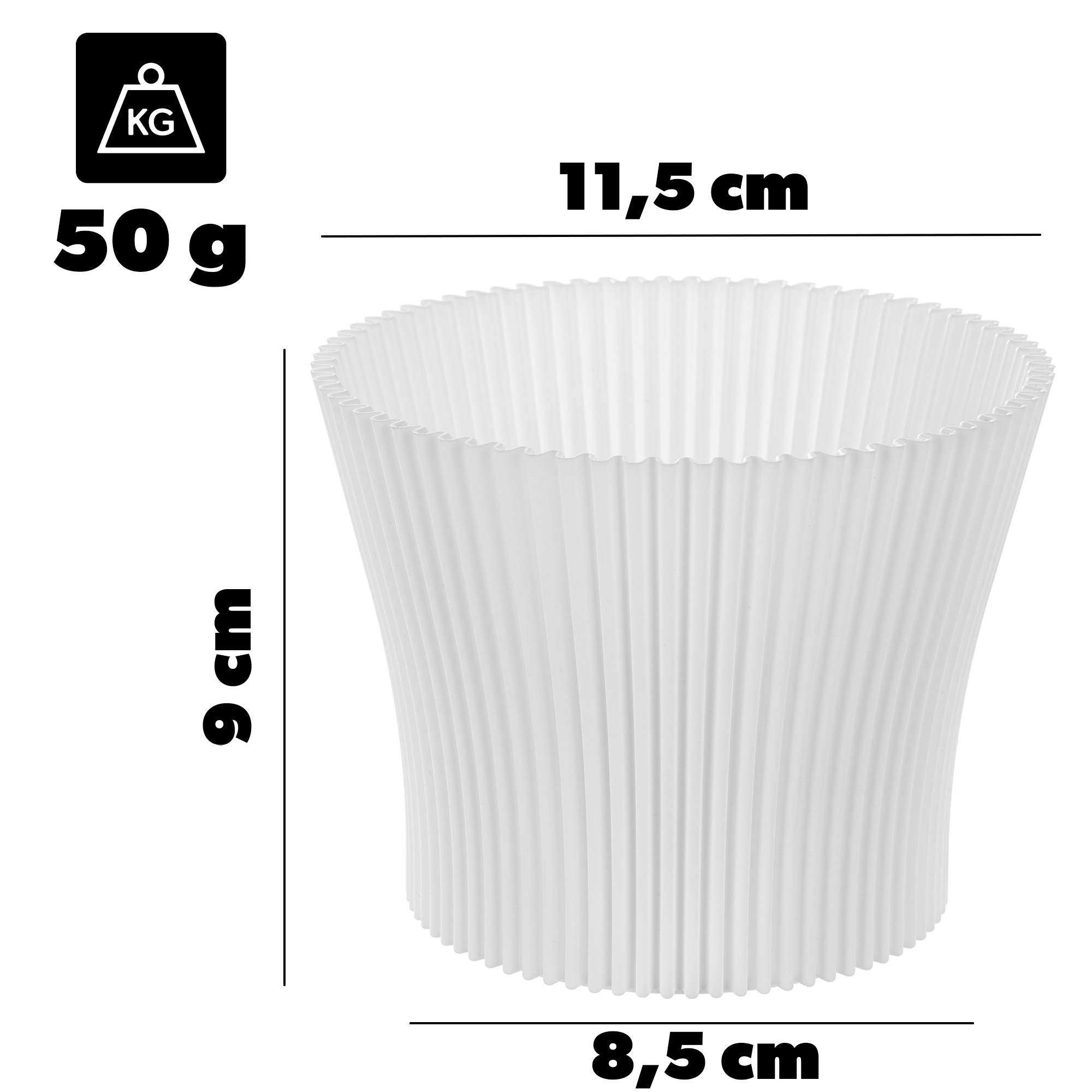 Doniczka na kwiaty Estrela 12cm biały