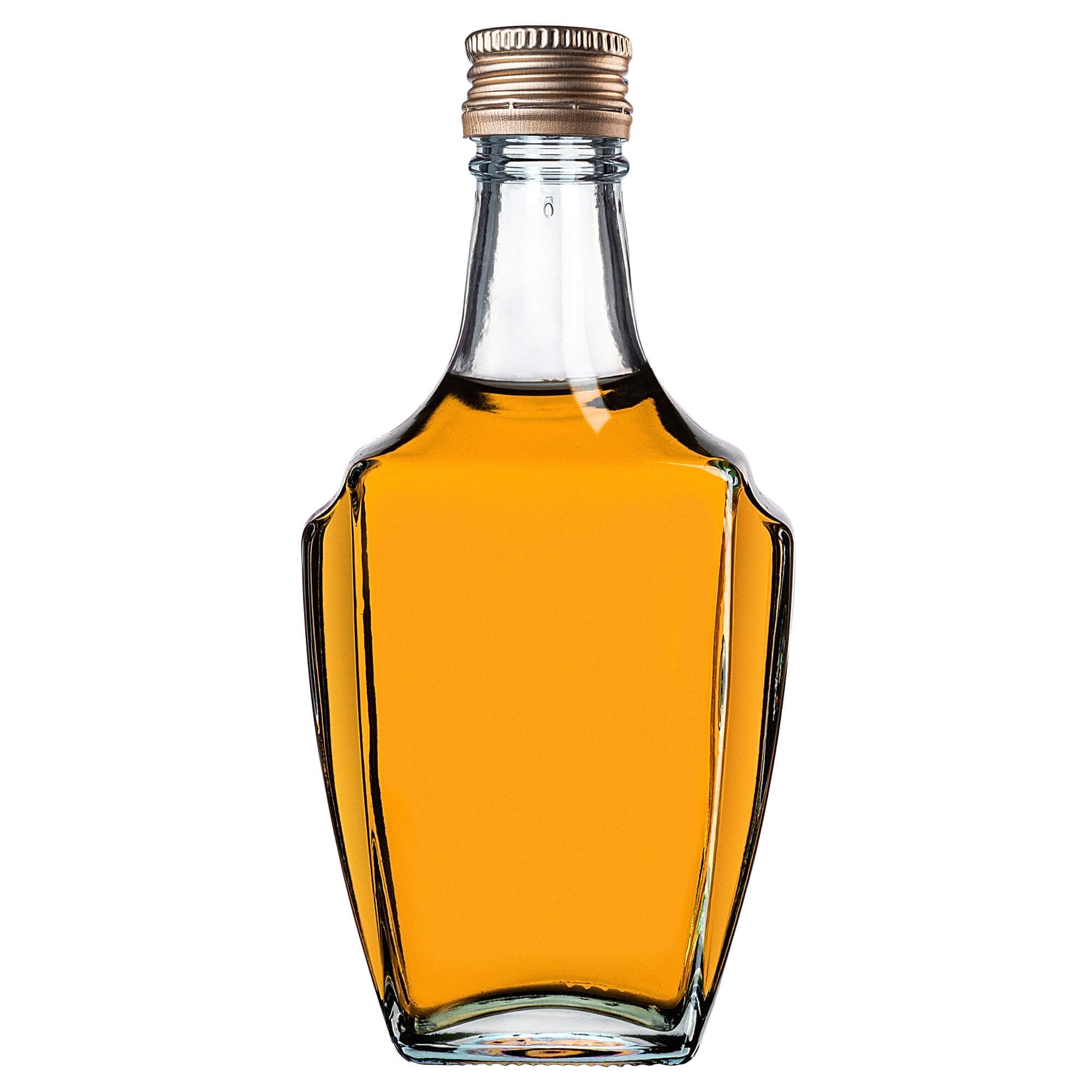 Szklana butelka na nalewkę Faenza 250ml ze złotą zakrętką 1 szt.