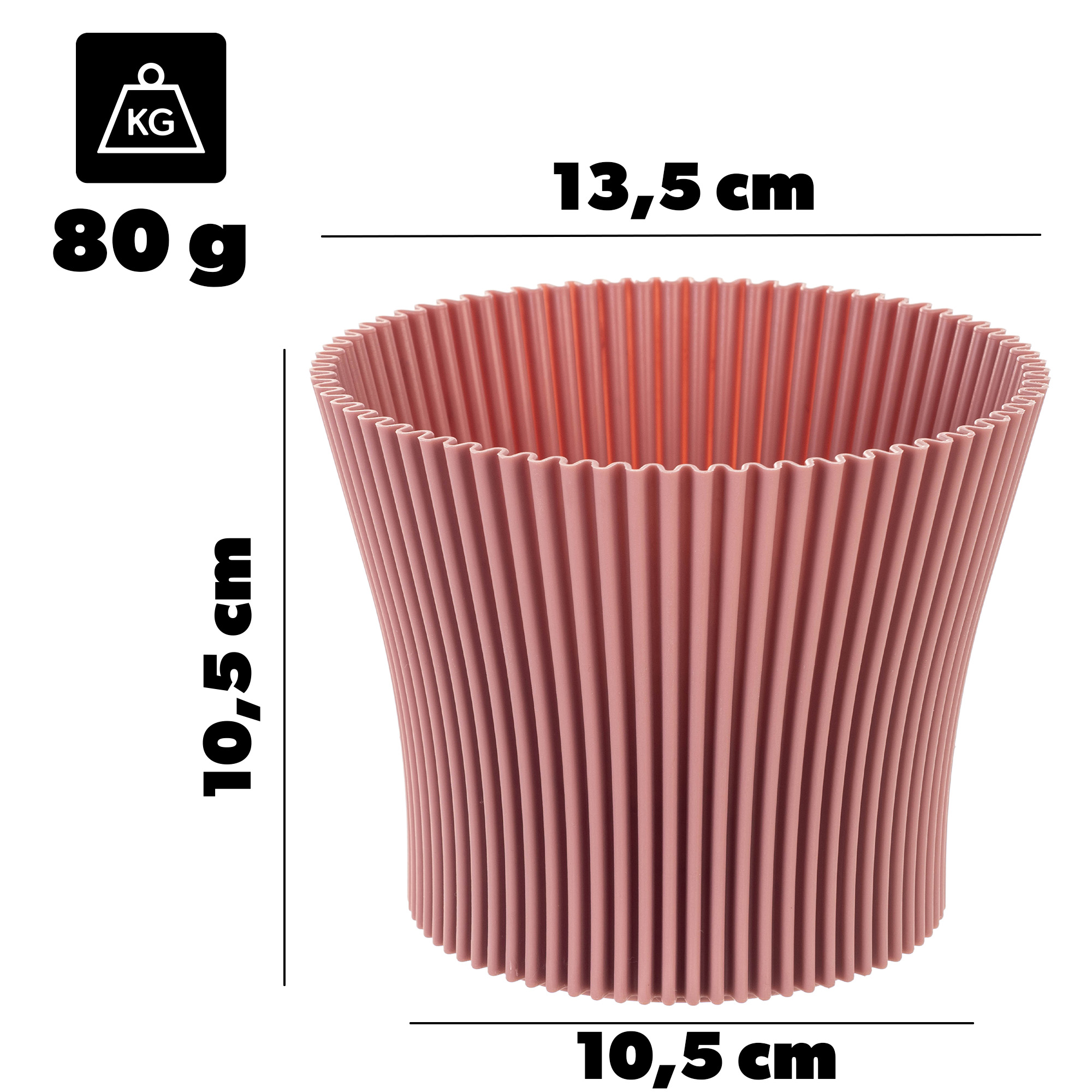 Doniczka na kwiaty Estrela 14cm różowy