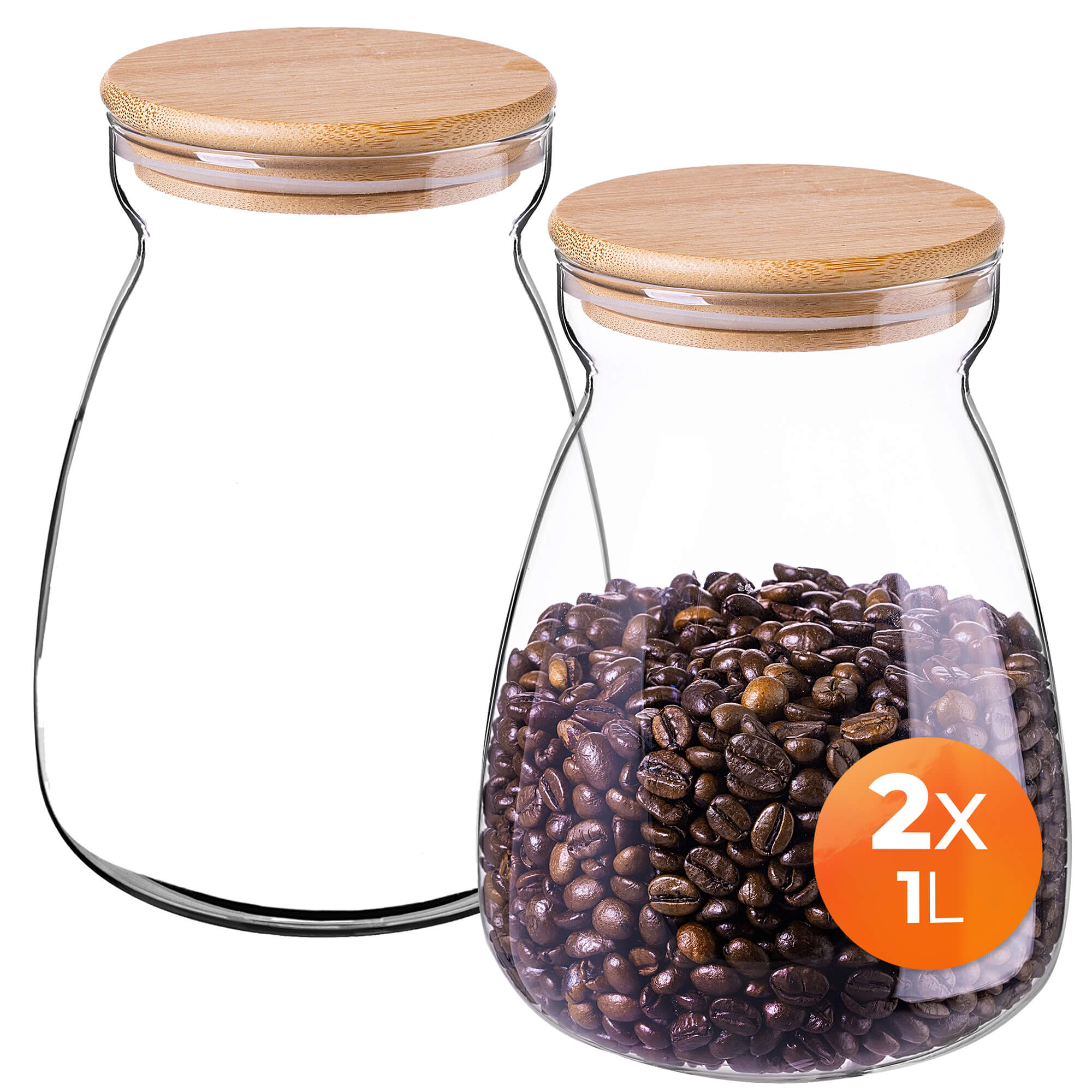 Szklany pojemnik do przechowywania Menaio 1000 ml 2 szt.