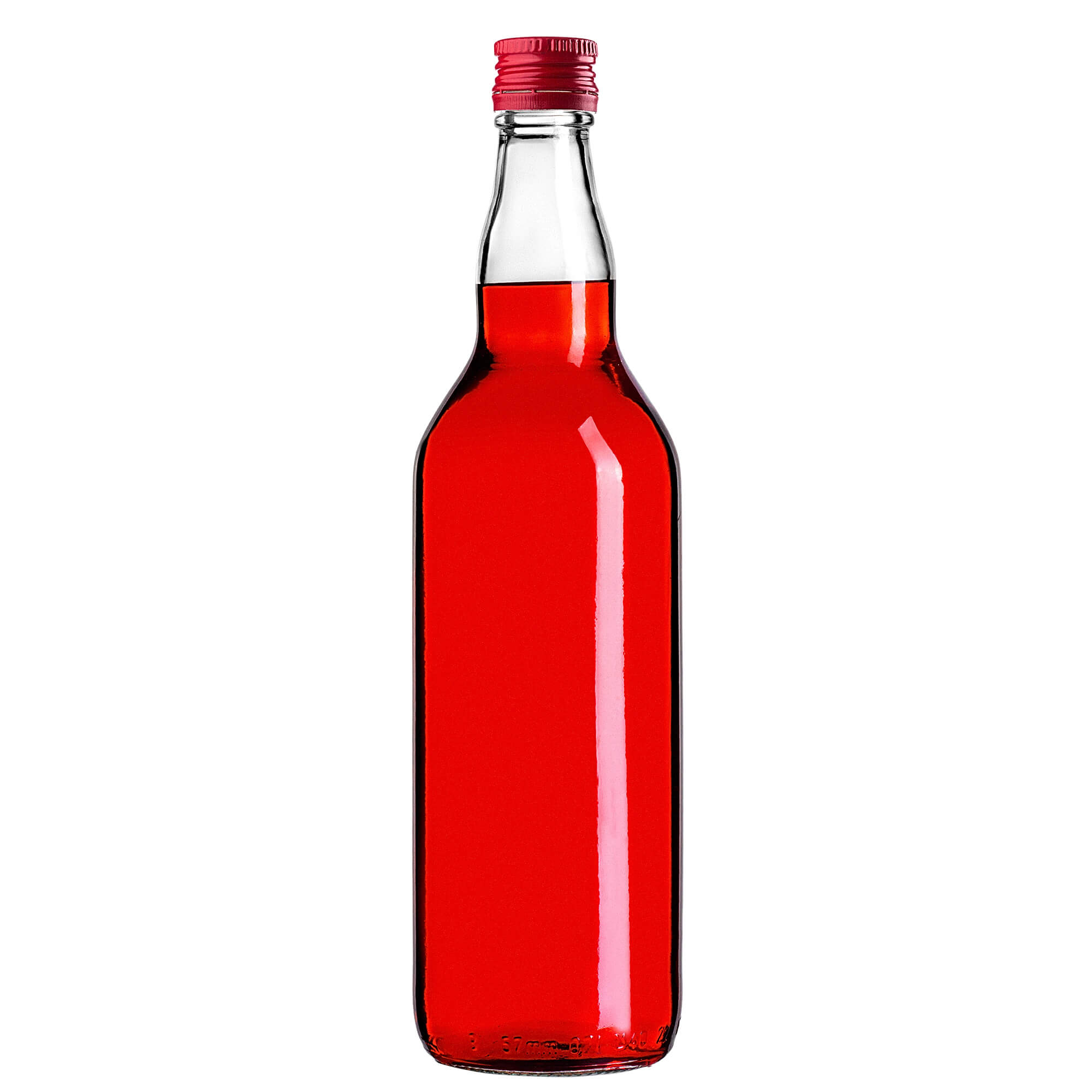 Szklana butelka Monopol 700ml z czerwoną zakrętką 10 szt.