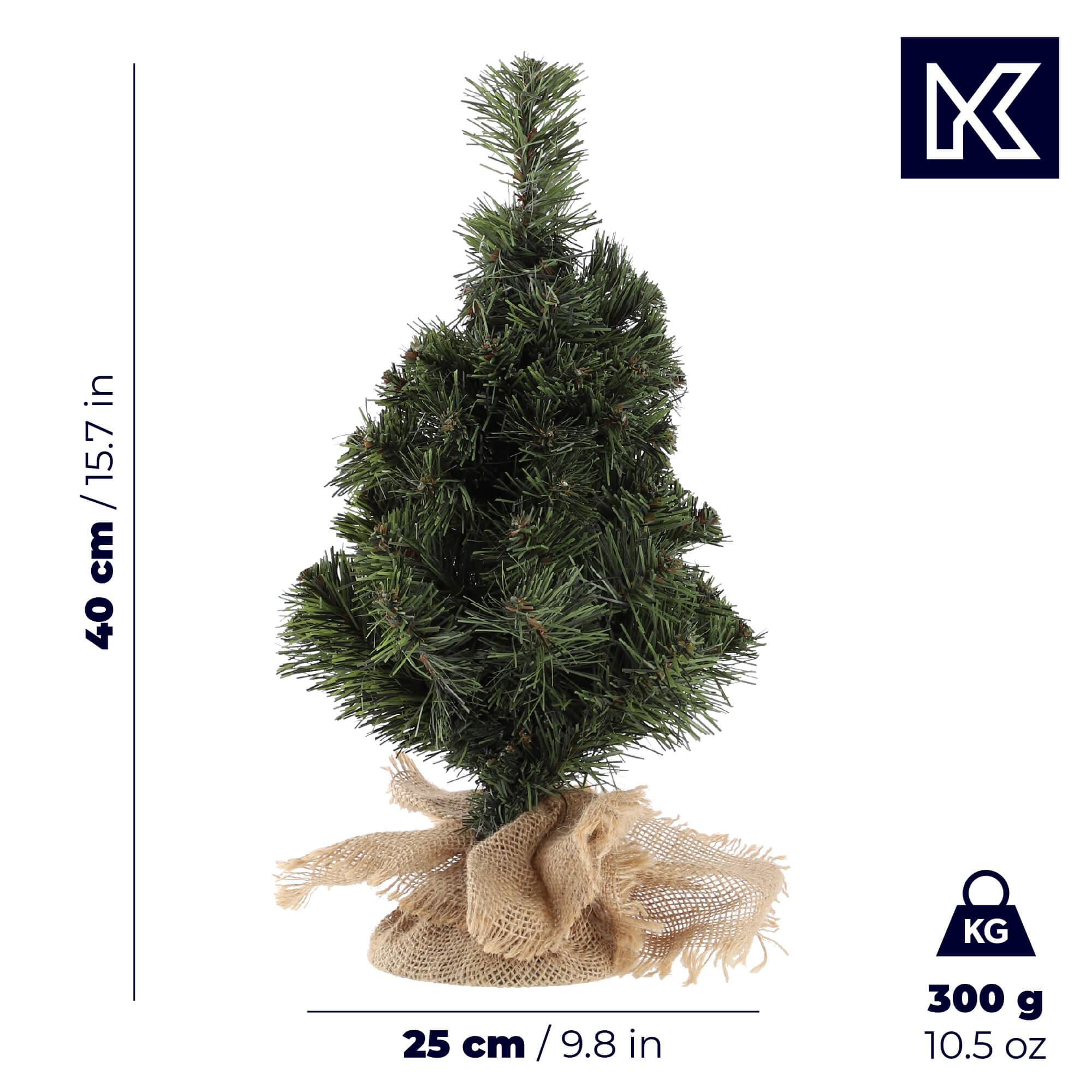 Choinka sztuczna ozdobna w jucie 40 cm