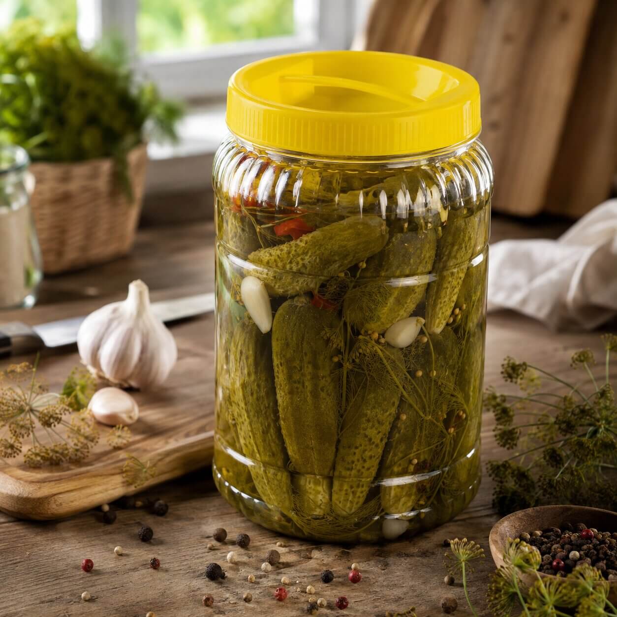 Słoik plastikowy 2L żółty