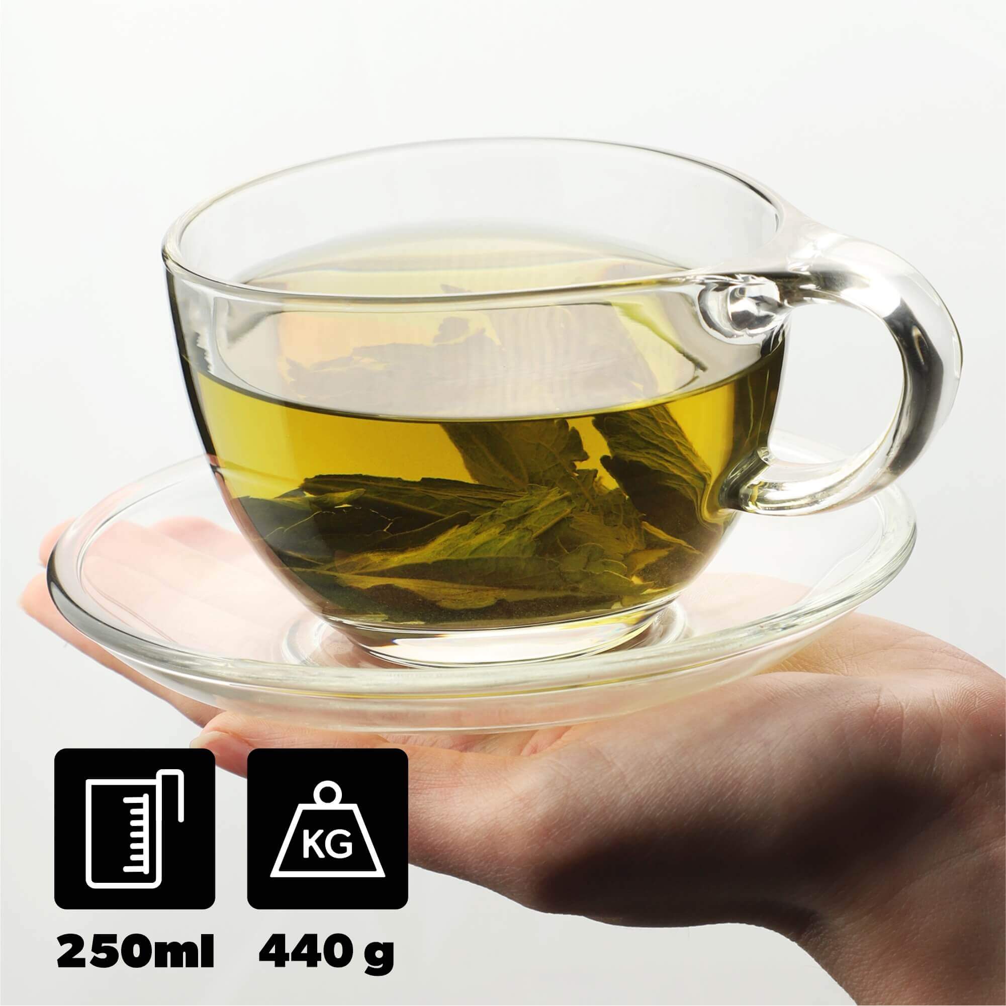 Filiżanki do herbaty ze spodkiem Zinal 250 ml, 2 szt.
