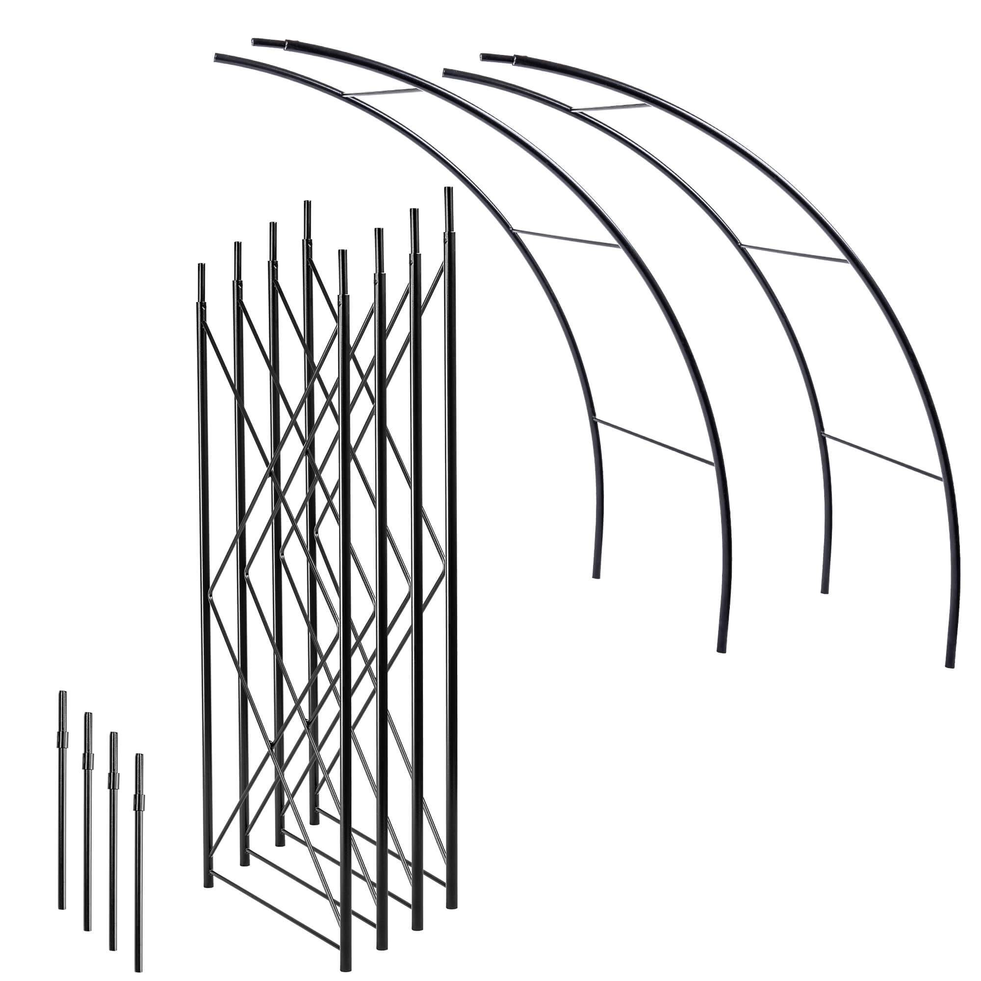 Pergola metalowa "Atri" 255 cm, czarna