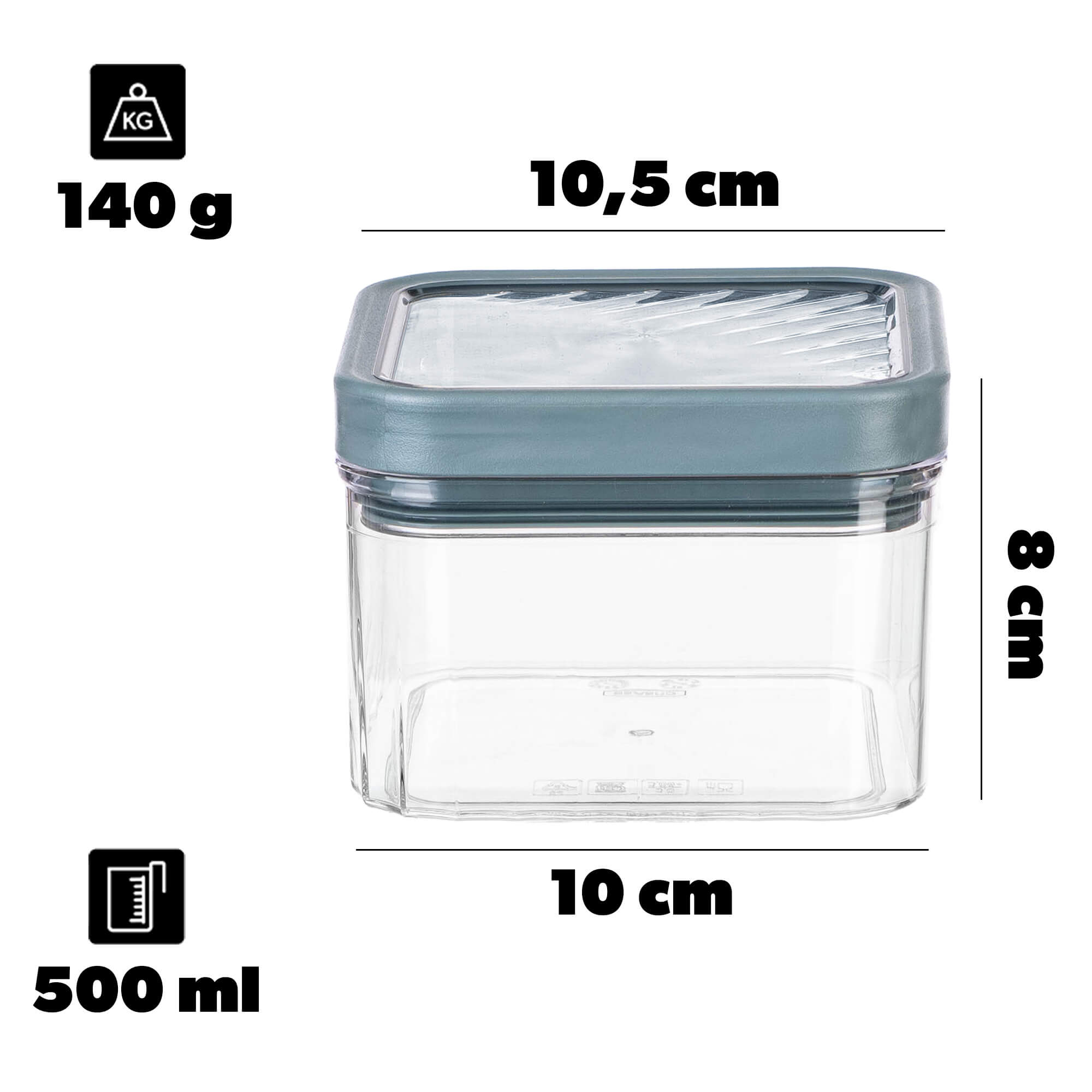 Pojemnik na artykuły sypkie Curver Kara 0.5L turkusowy