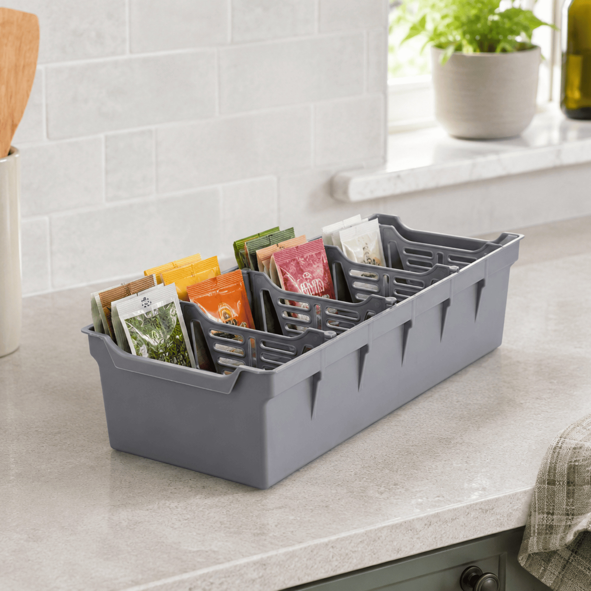 Organizer na przyprawy Austis 30 x 15 cm szary