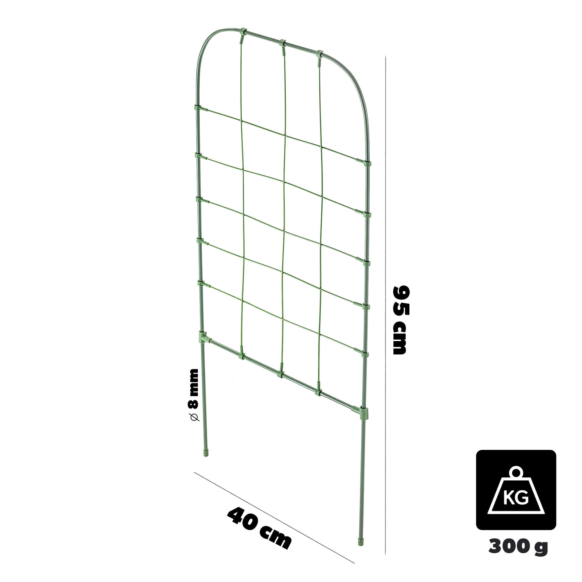 Podpora ogrodowa drabinkowa Millac 40 x 95 cm zielona 3 szt.