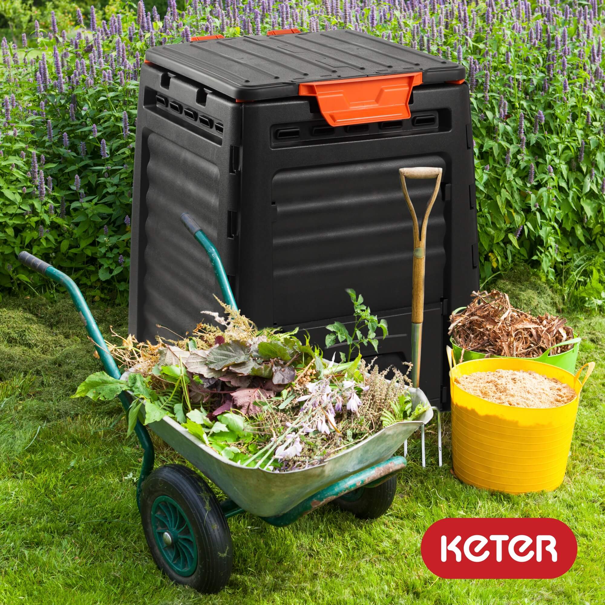 Kompostownik ogrodowy Keter 320L, czarny