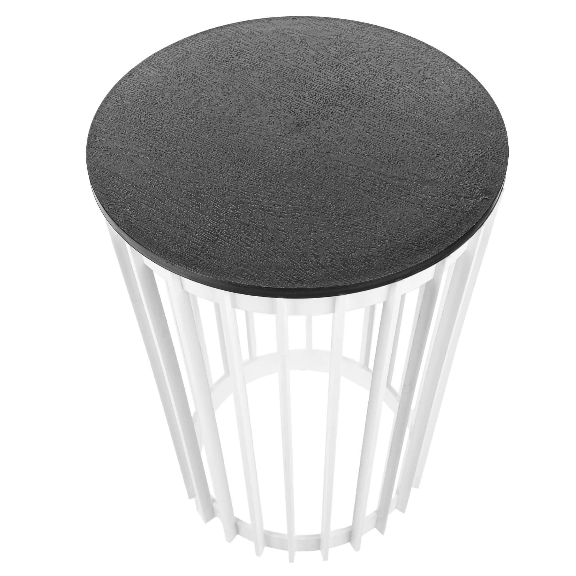 Kwietnik dwustronny Aytre 54 cm biały + blat czarny