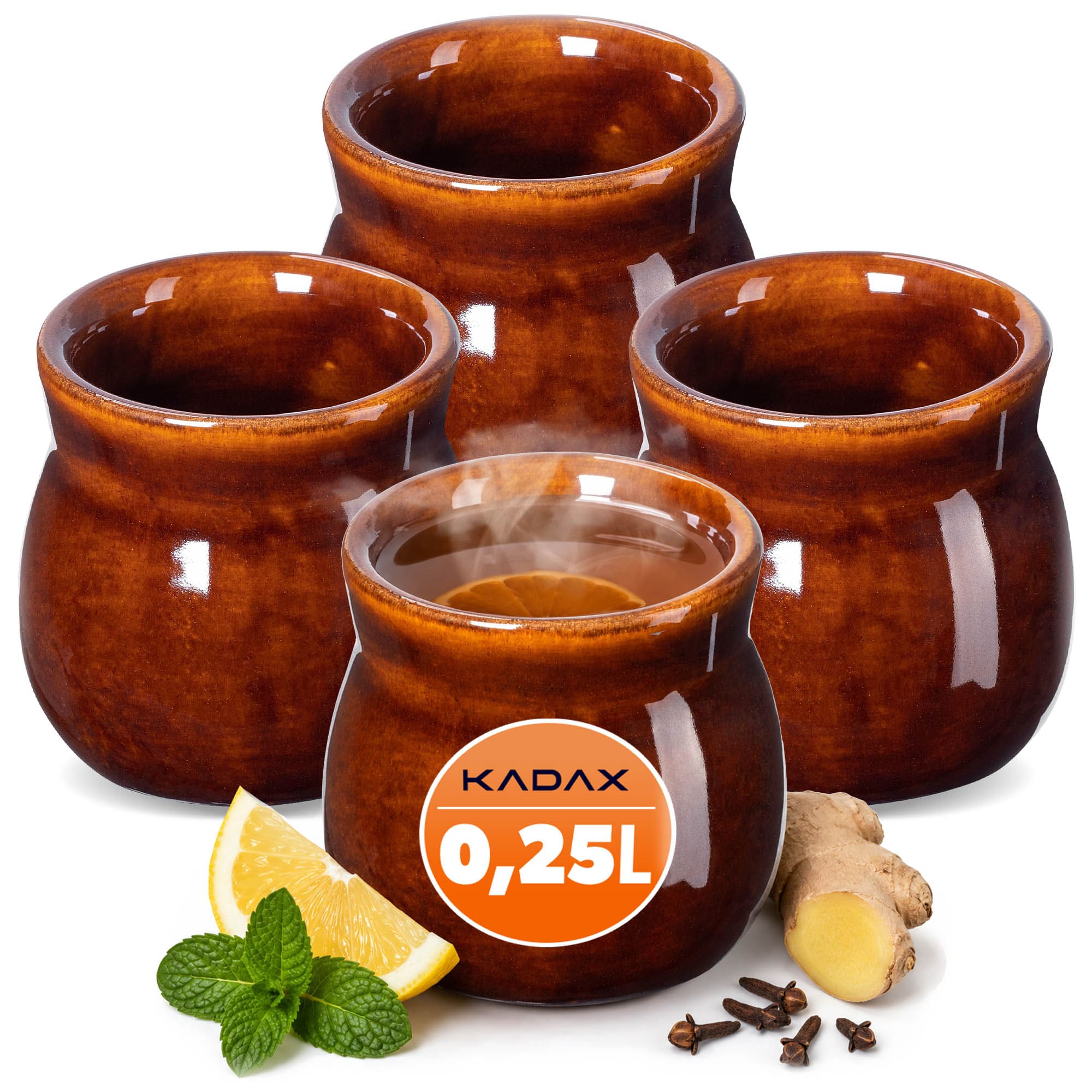 Kubek kamionkowy Olympia 0.25L, 4 szt.
