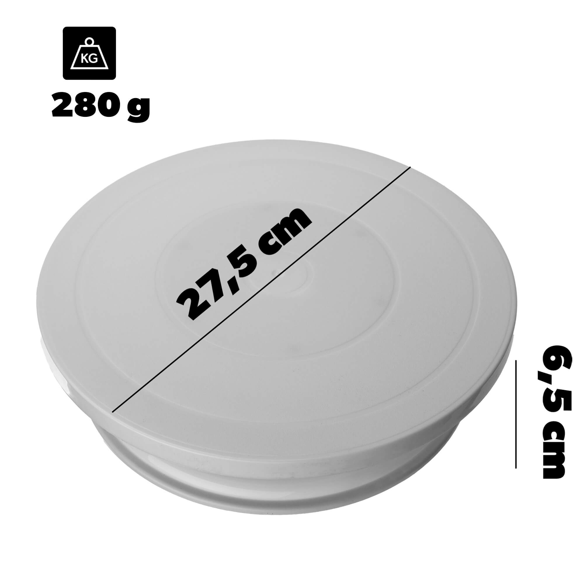 Patera obrotowa do tortów Tropea 28 cm biała
