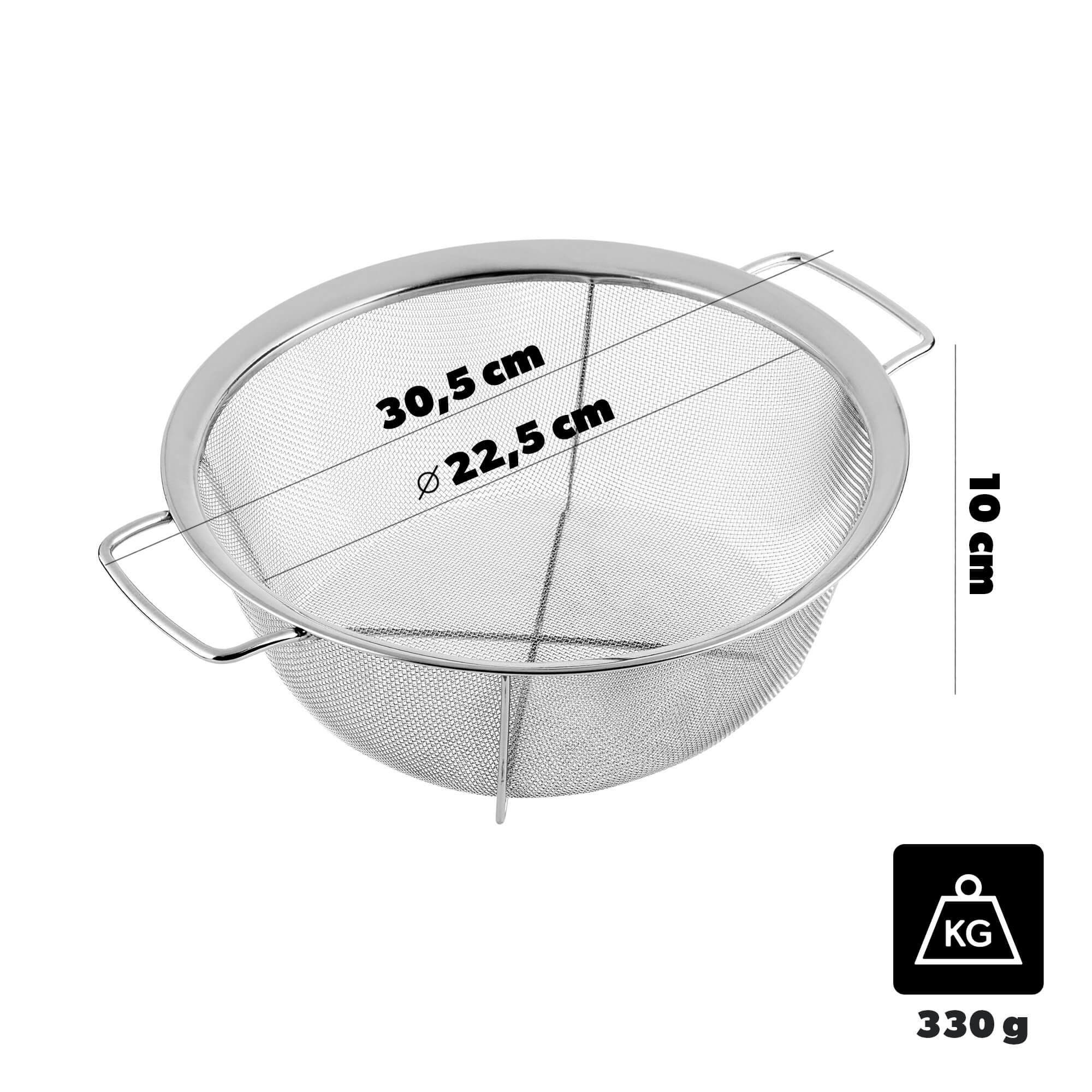 Sitko kuchenne Albere nierdzewne 22.5 cm