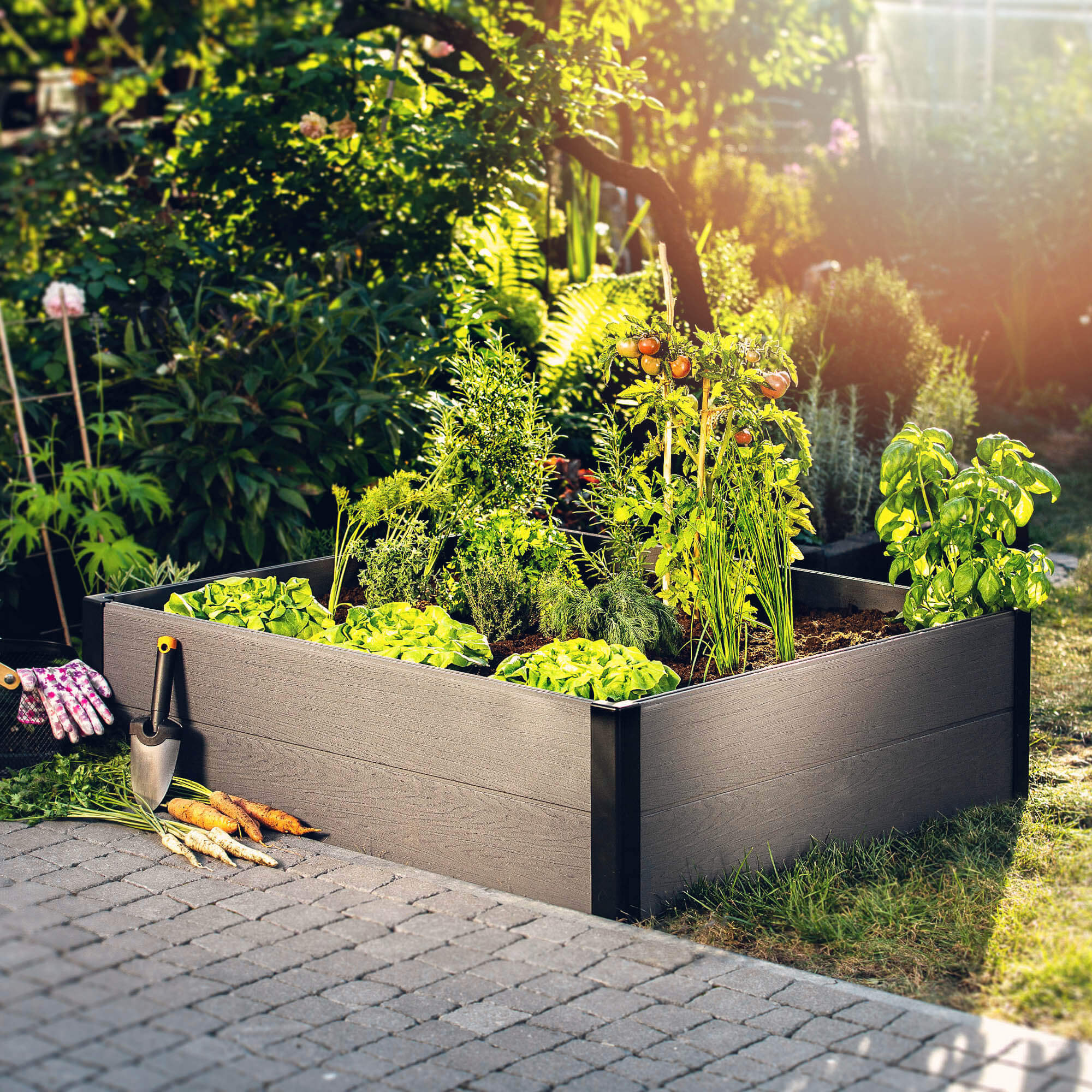 Obrzeże ogrodowe Keter Maple Garden Bed 106 x 32cm, brązowe