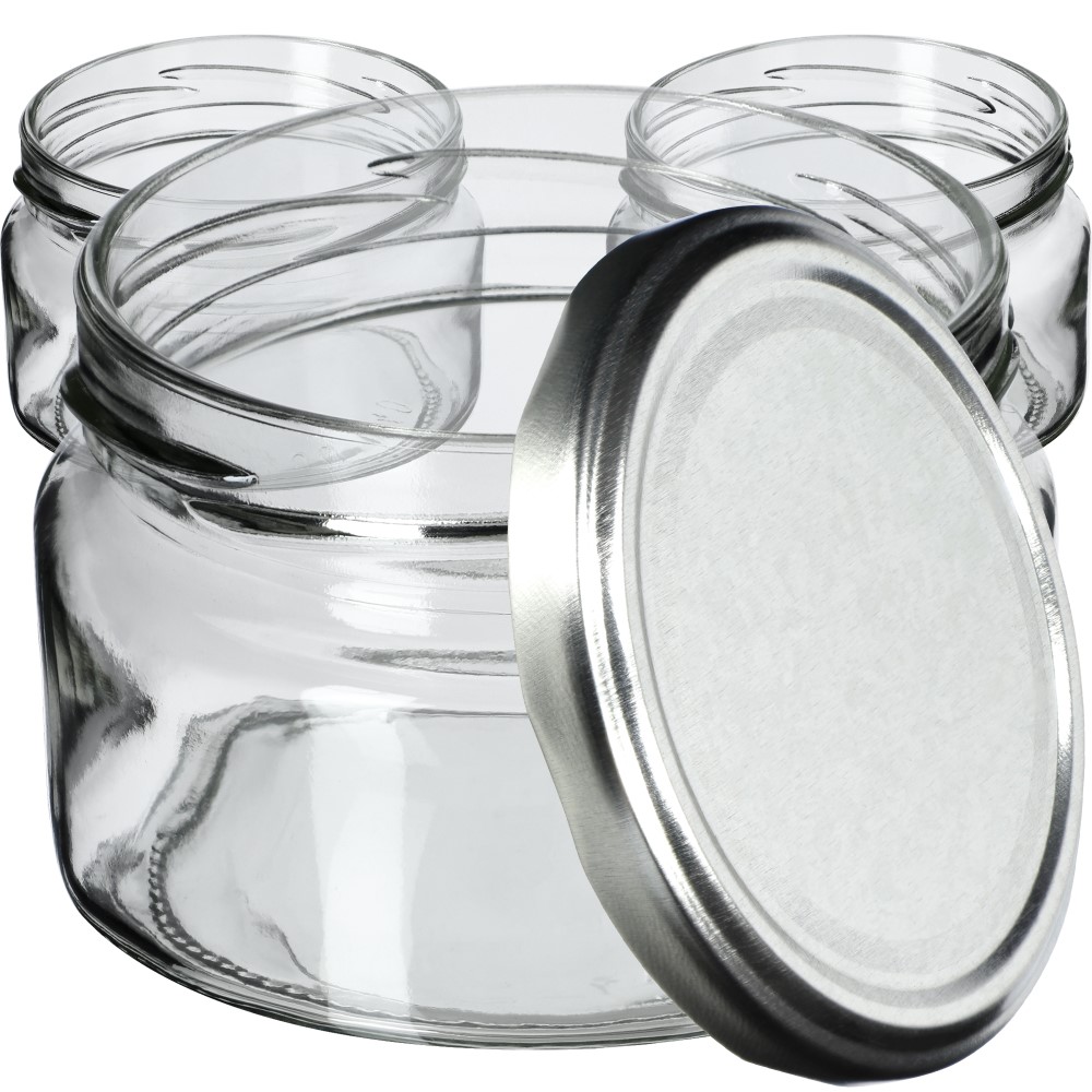 Słoiki na przetwory Denia 250ml 20szt fi 82 mm + wieczko srebrne