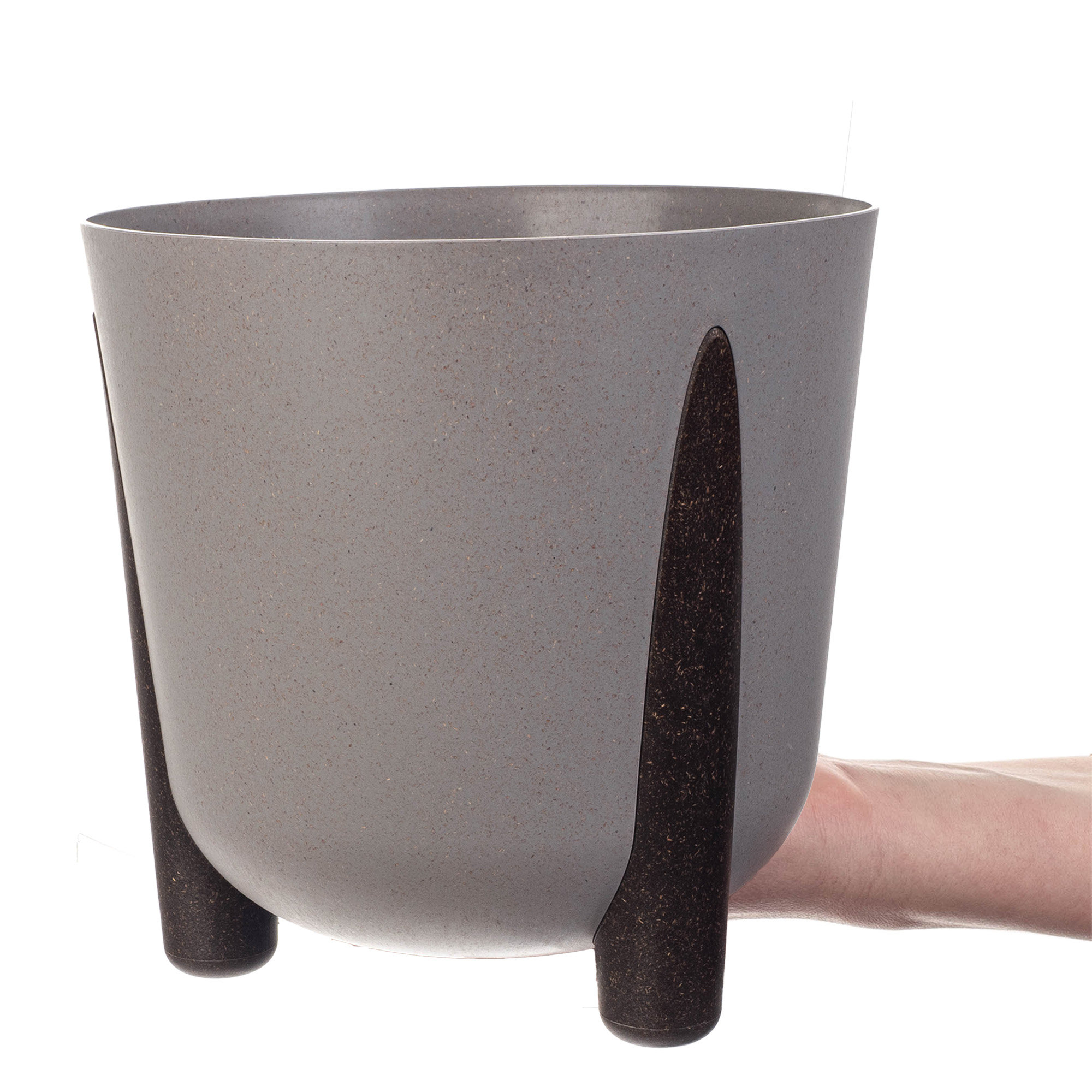 Doniczka osłonka Nauze 18cm szara