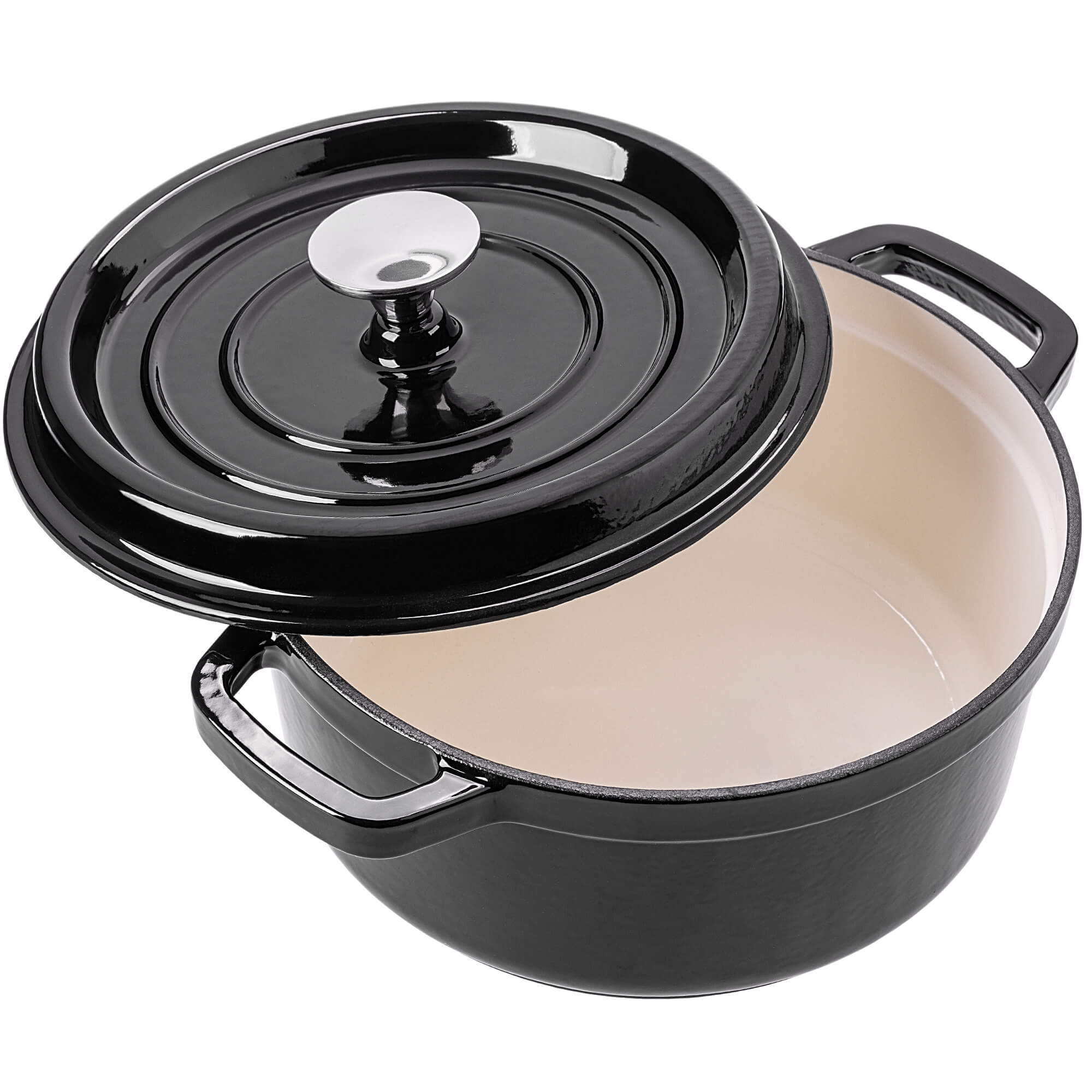 Garnek żeliwny emaliowany Rouge 4.5L czarny