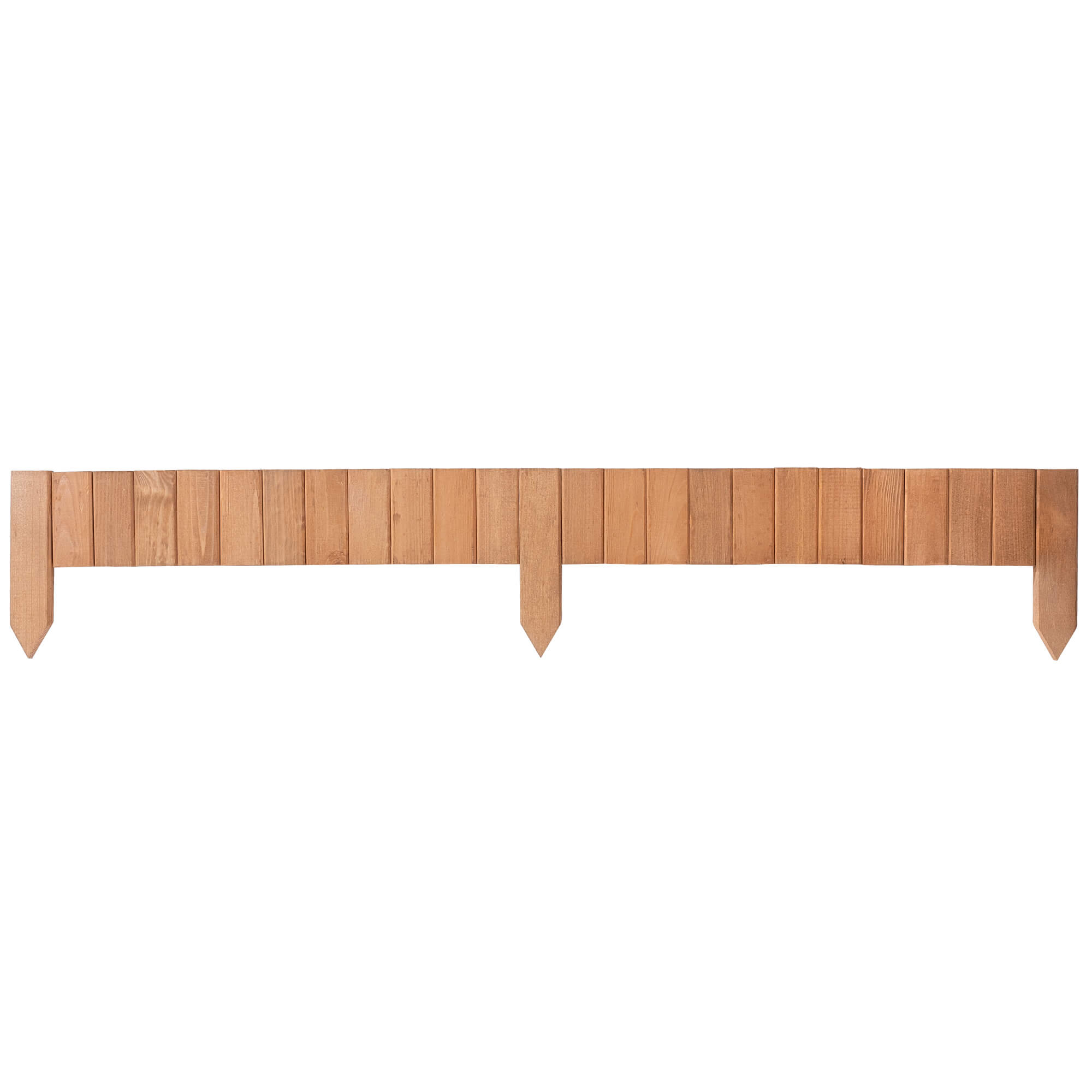 Płotek drewniany rollborder Ansjo obrzeże 115 x 10 cm dąb