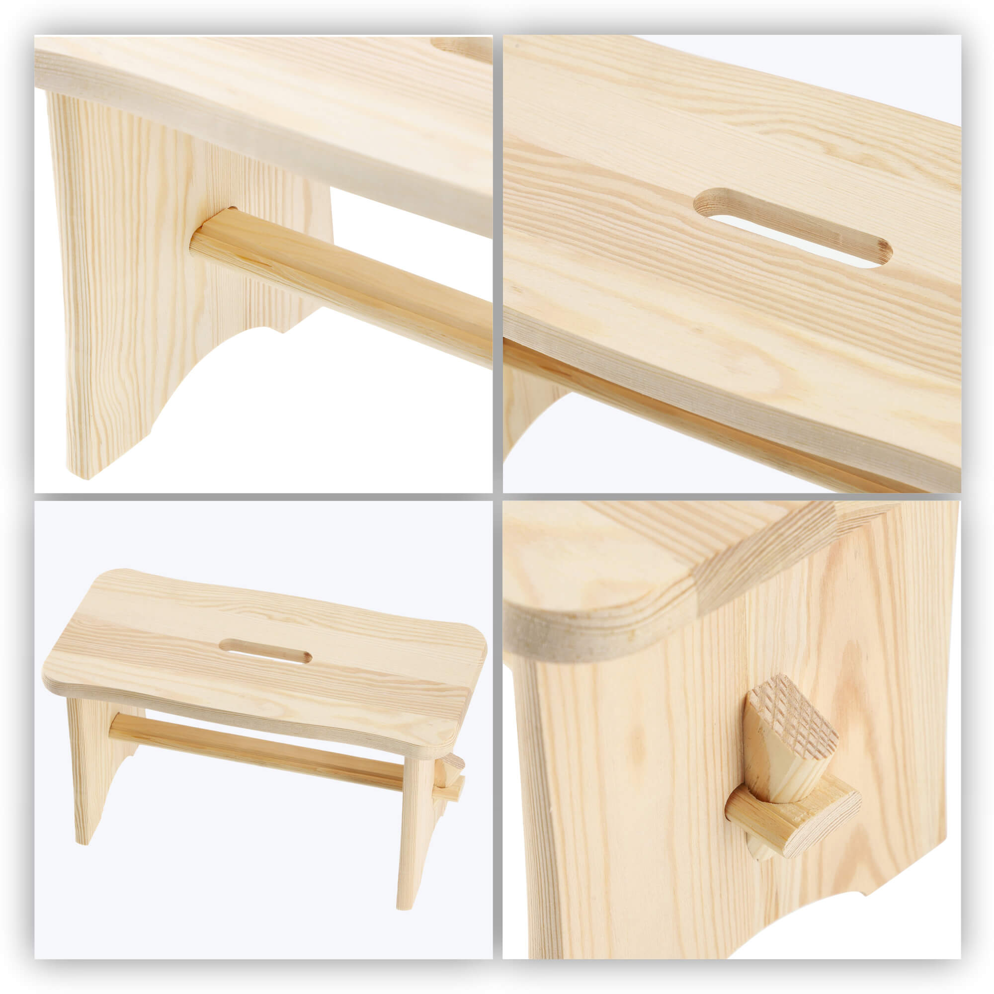 Taboret drewniany Falun 39 x 20 cm, naturalny